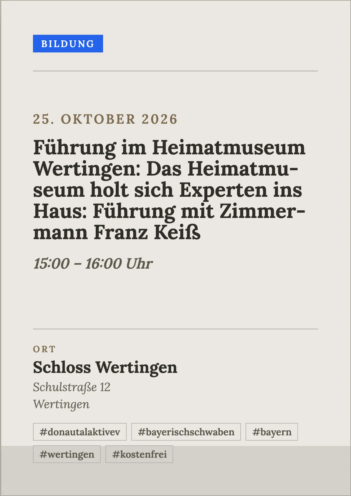 Veranstaltungsflyer