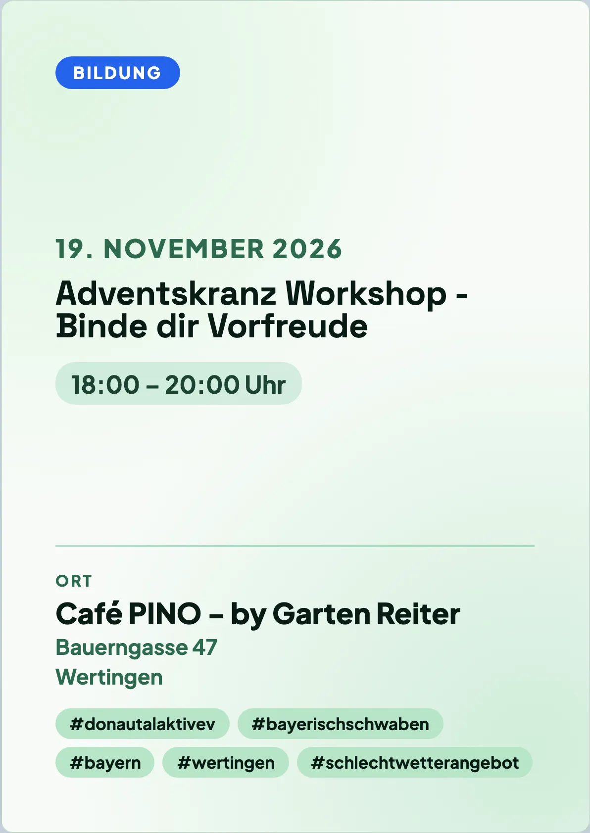 Veranstaltungsflyer