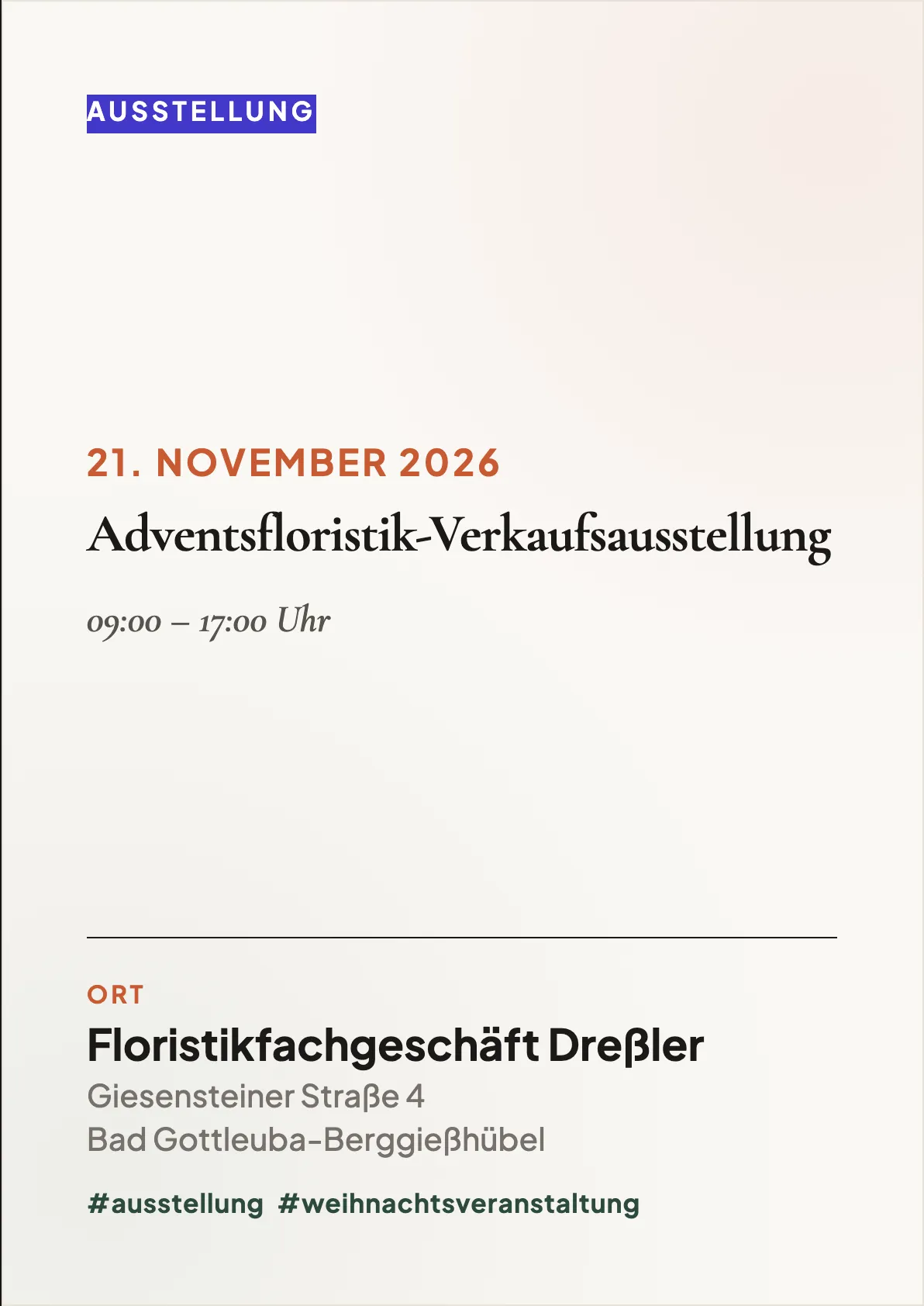 Veranstaltungsflyer