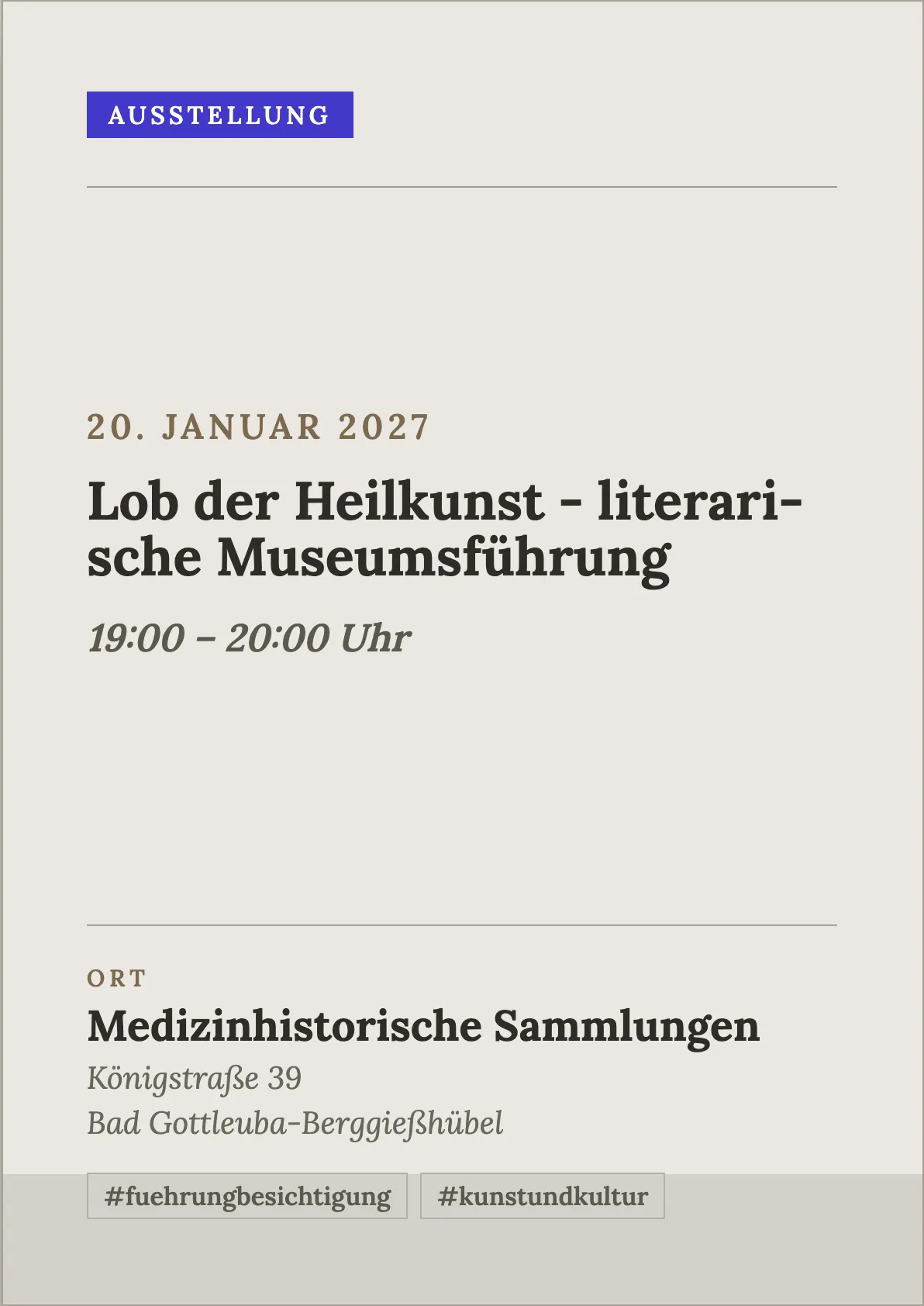 Veranstaltungsflyer