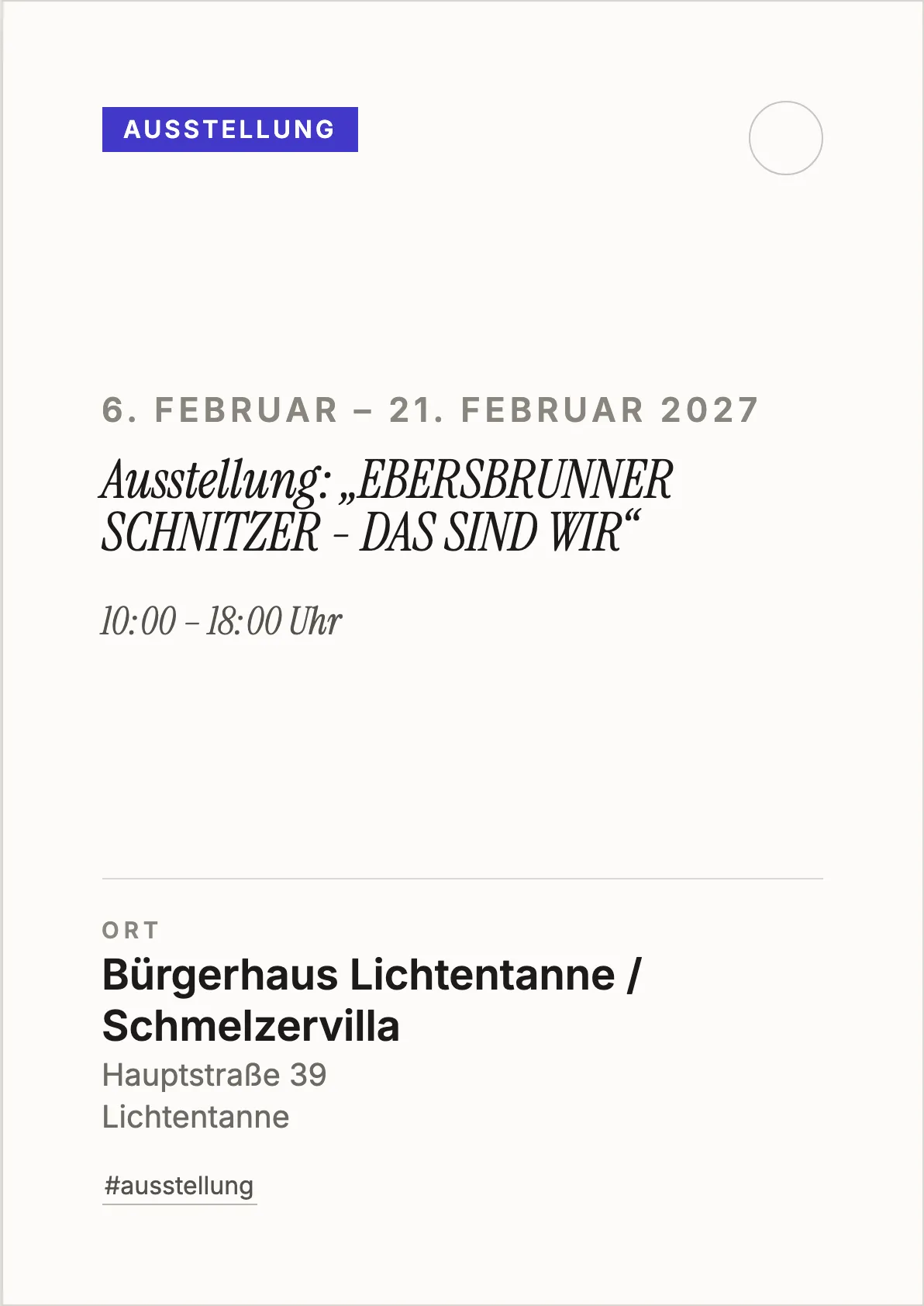 Veranstaltungsflyer