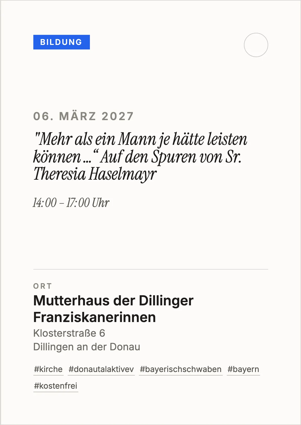 Veranstaltungsflyer