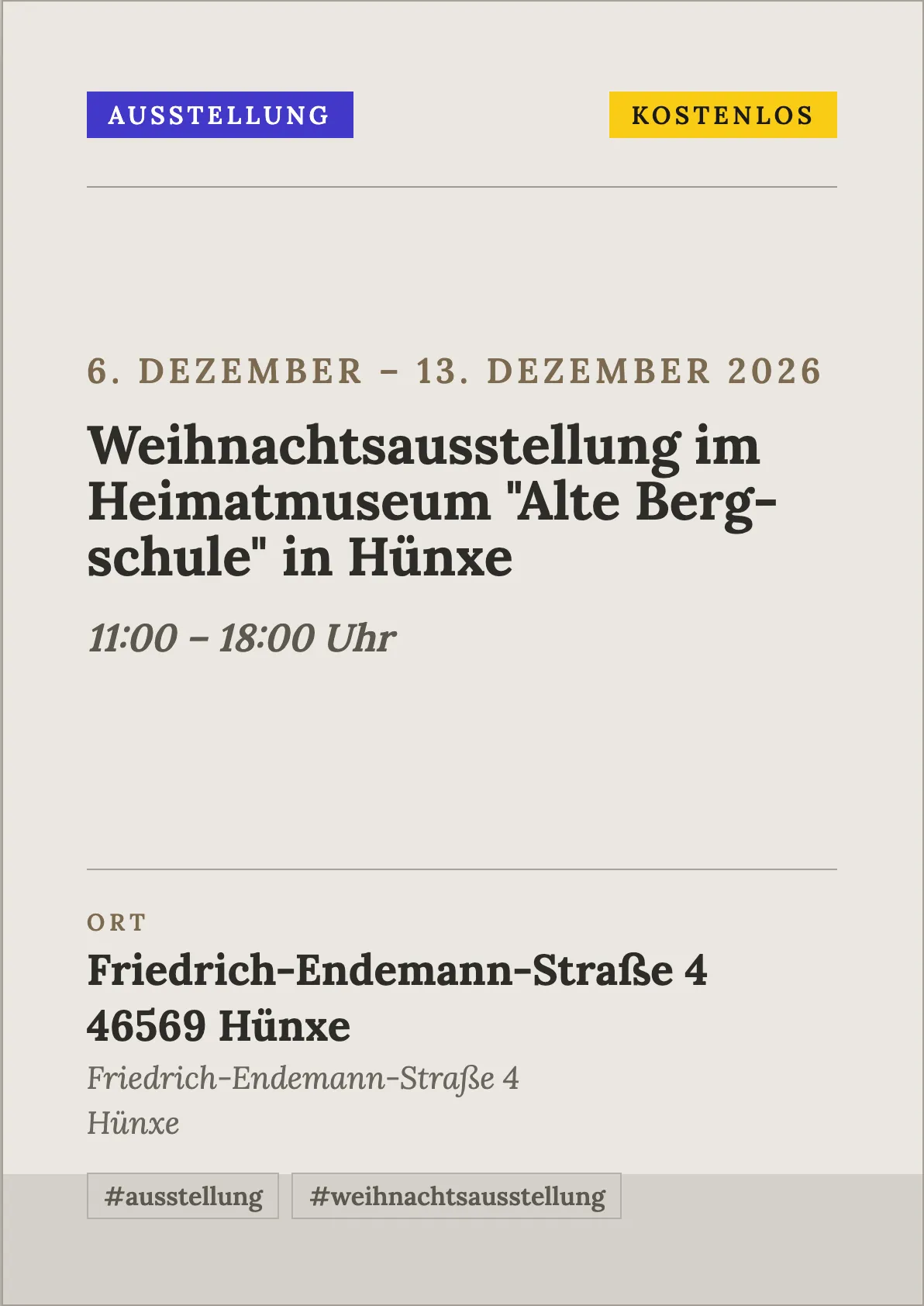 Veranstaltungsflyer