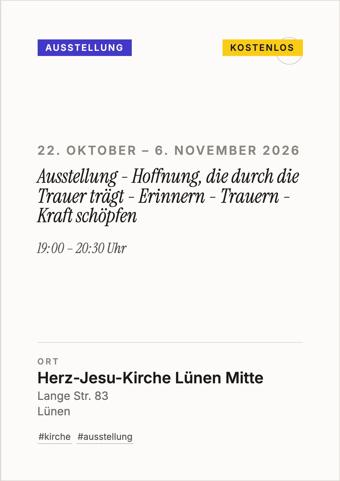 Veranstaltungsflyer