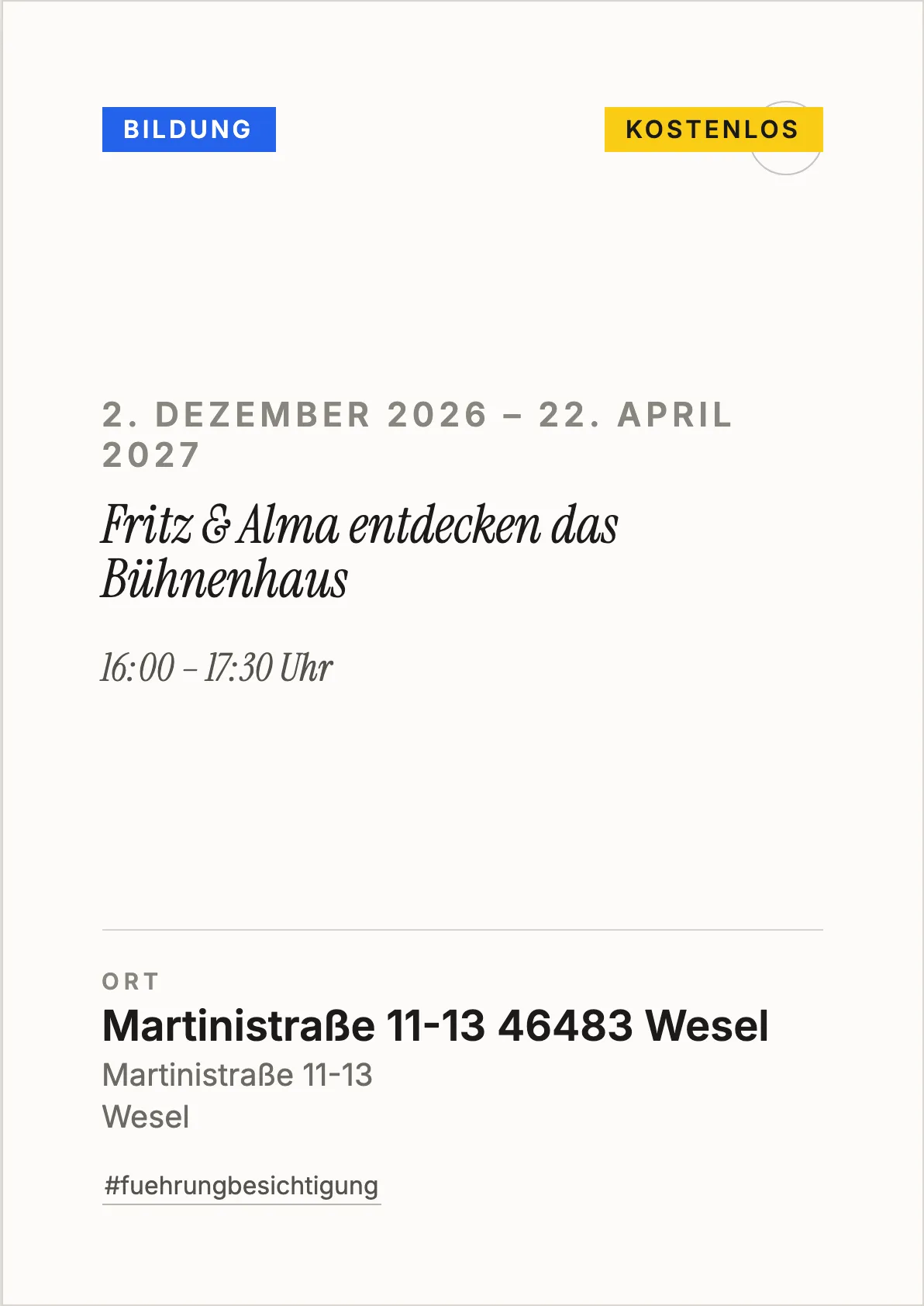 Veranstaltungsflyer