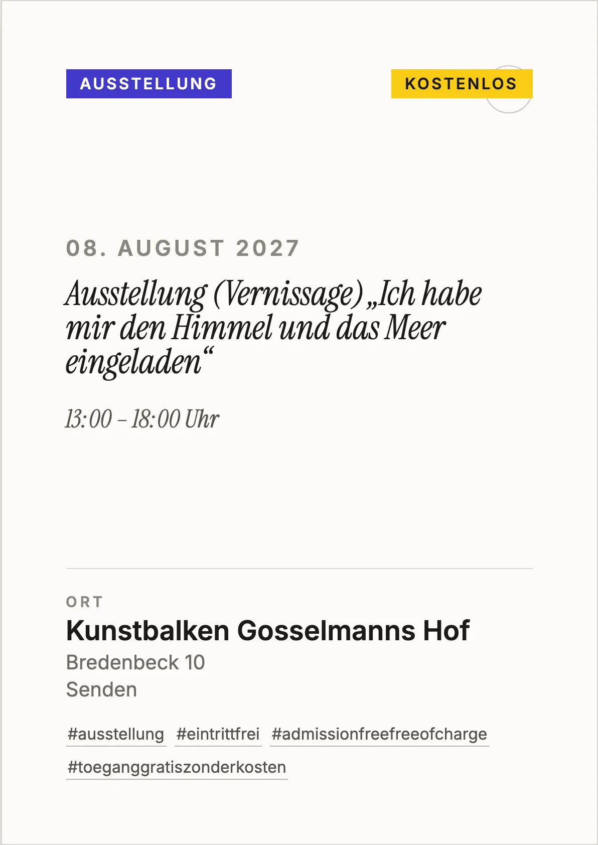 Veranstaltungsflyer