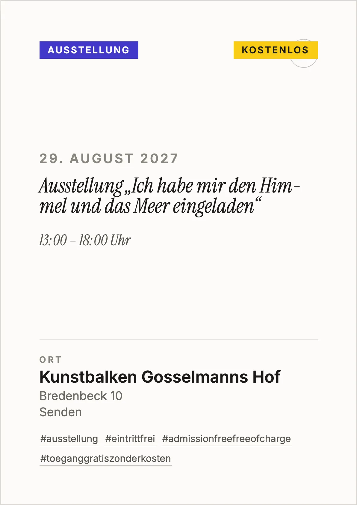 Veranstaltungsflyer