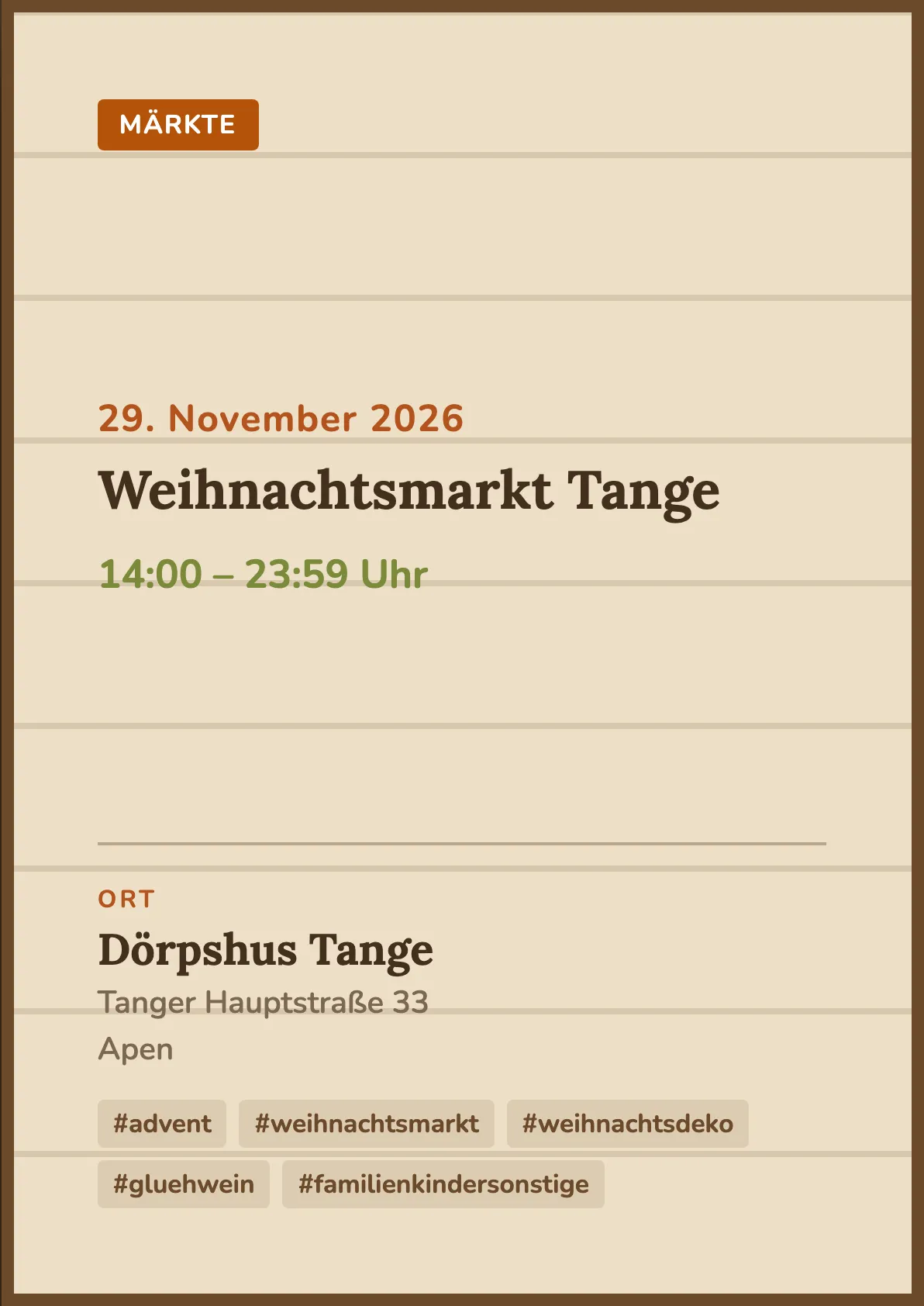 Veranstaltungsflyer