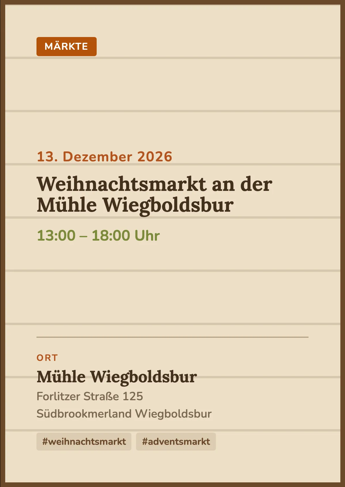 Veranstaltungsflyer