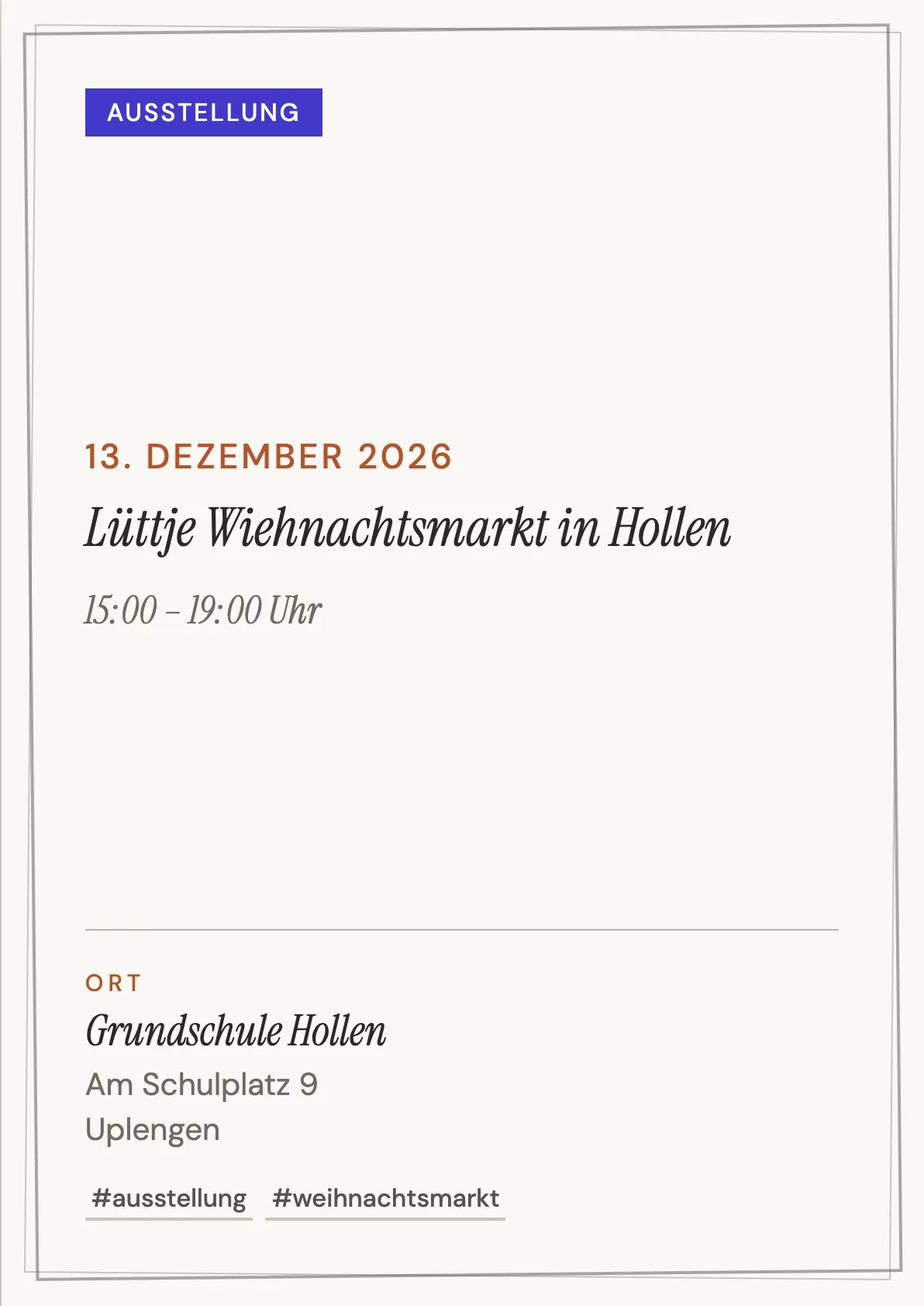 Veranstaltungsflyer