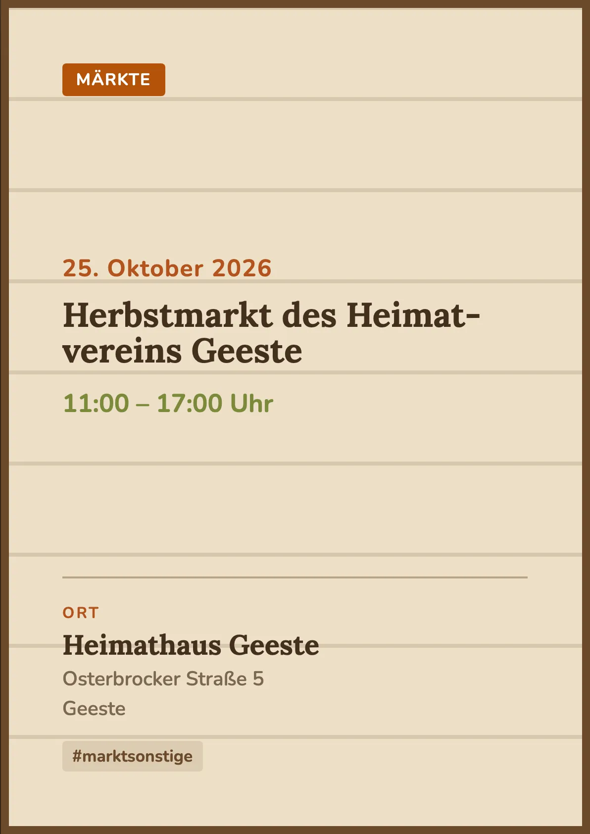 Veranstaltungsflyer