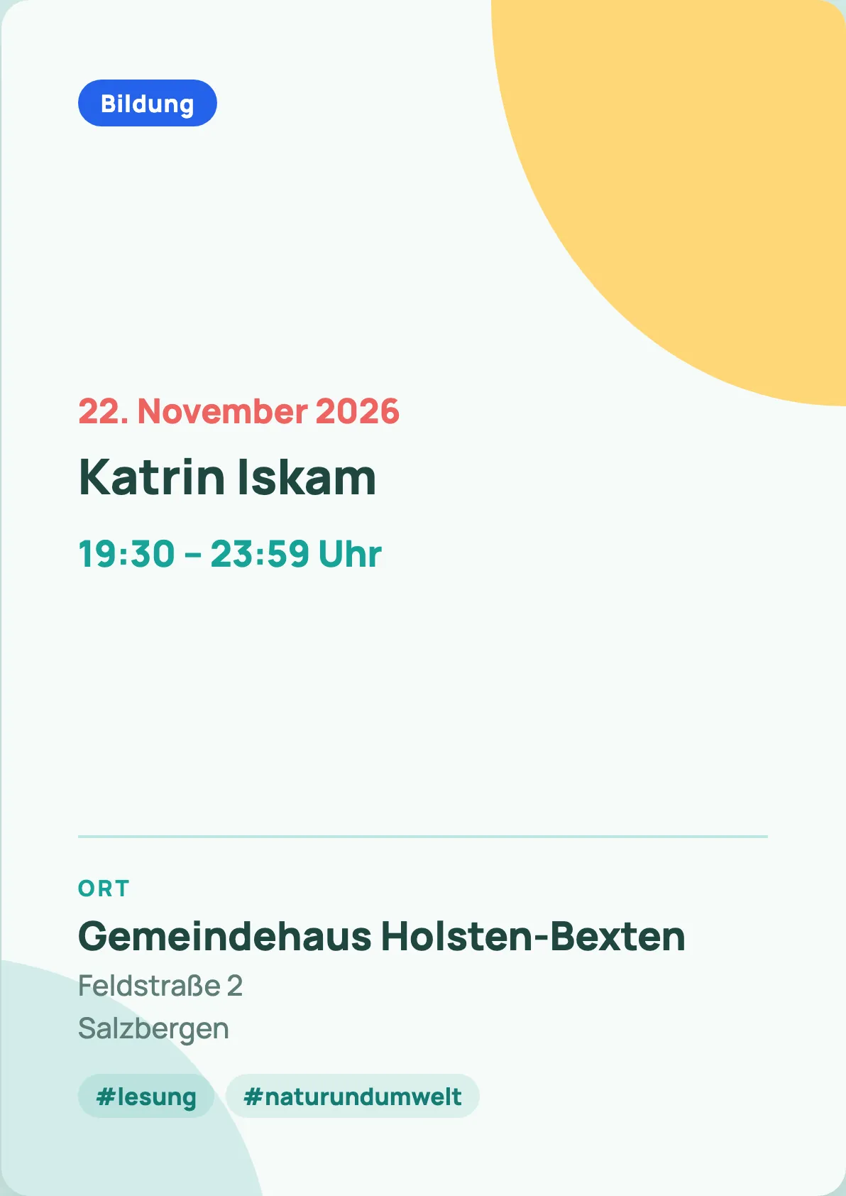 Veranstaltungsflyer