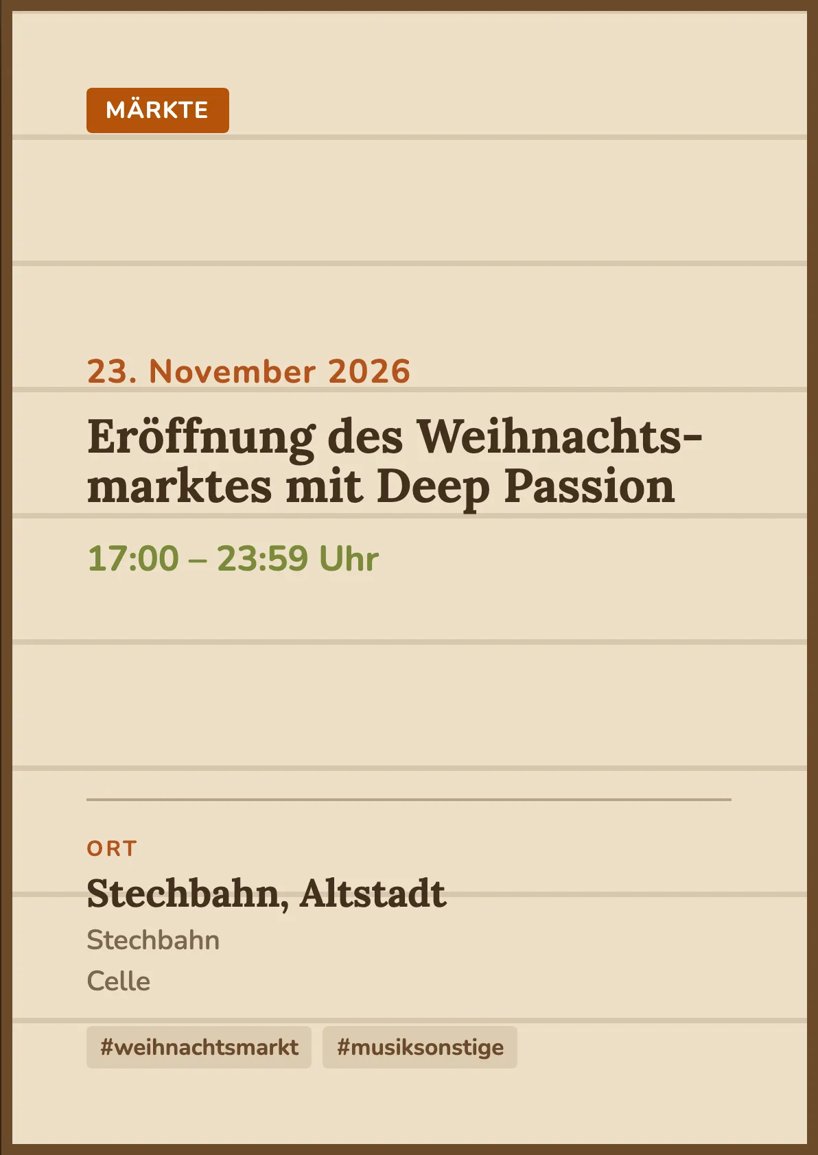 Veranstaltungsflyer