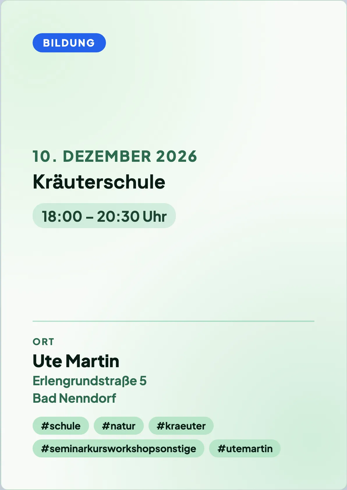 Veranstaltungsflyer