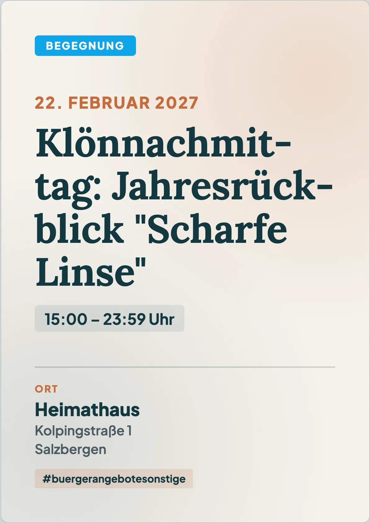Veranstaltungsflyer