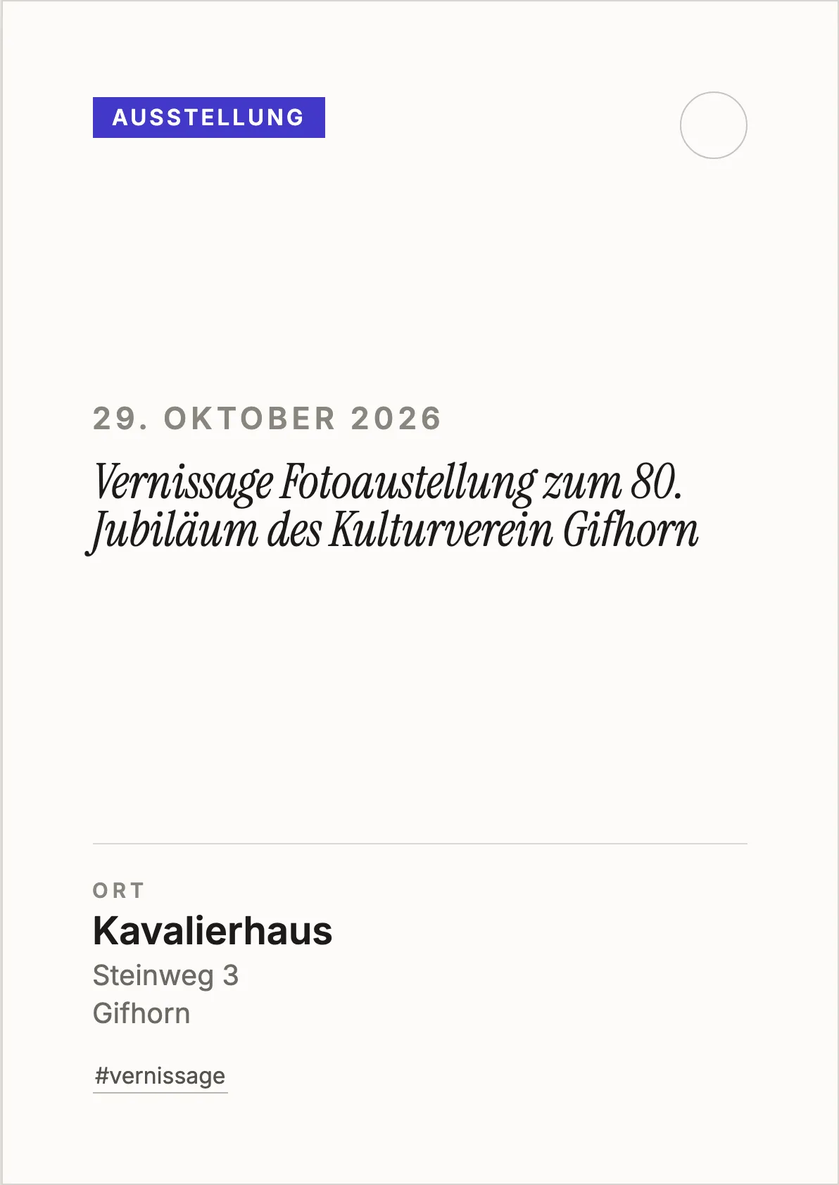 Veranstaltungsflyer