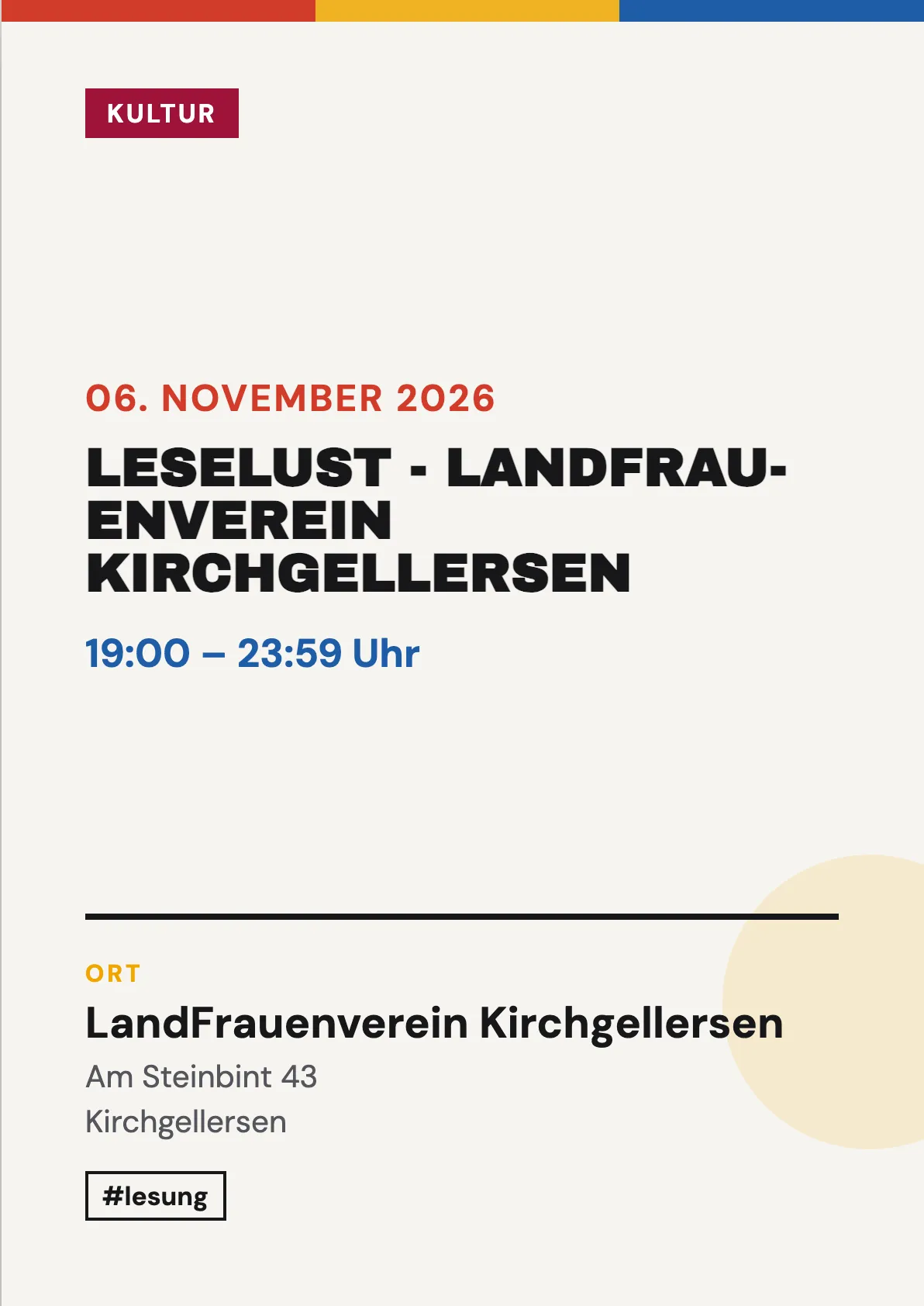 Veranstaltungsflyer