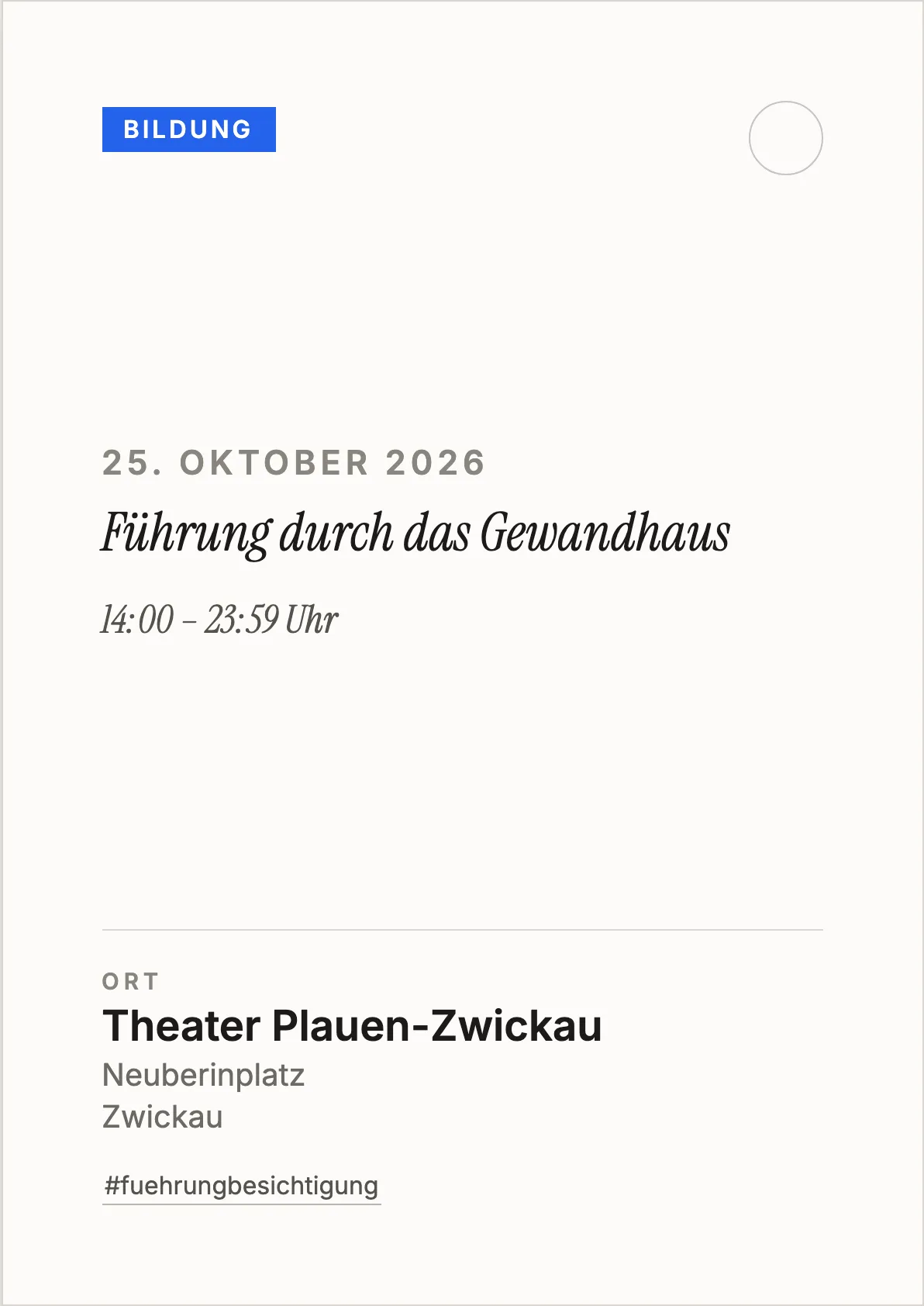 Veranstaltungsflyer