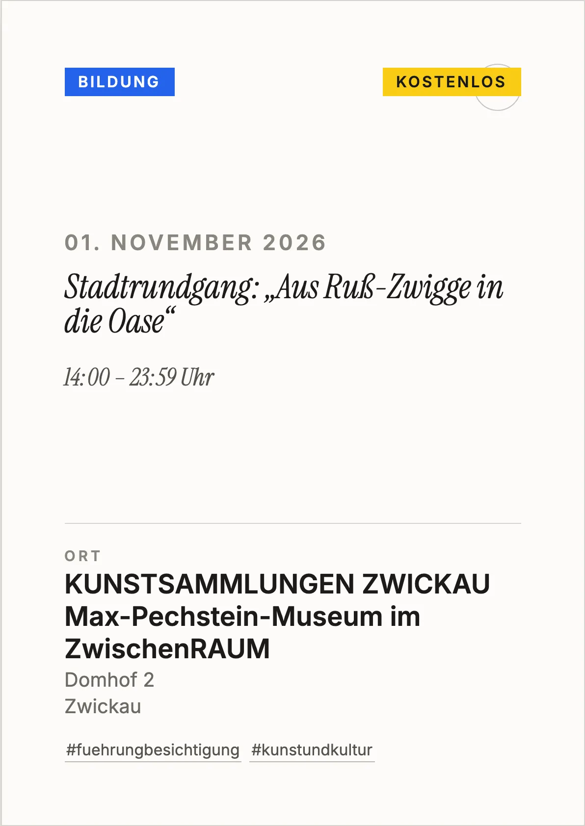 Veranstaltungsflyer