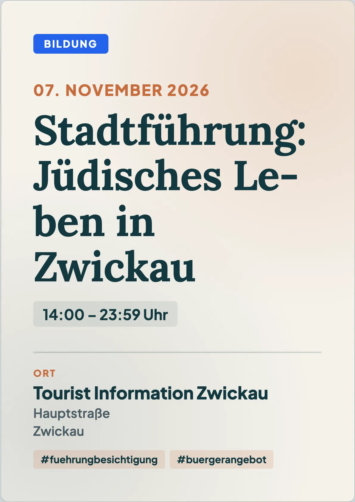 Veranstaltungsflyer