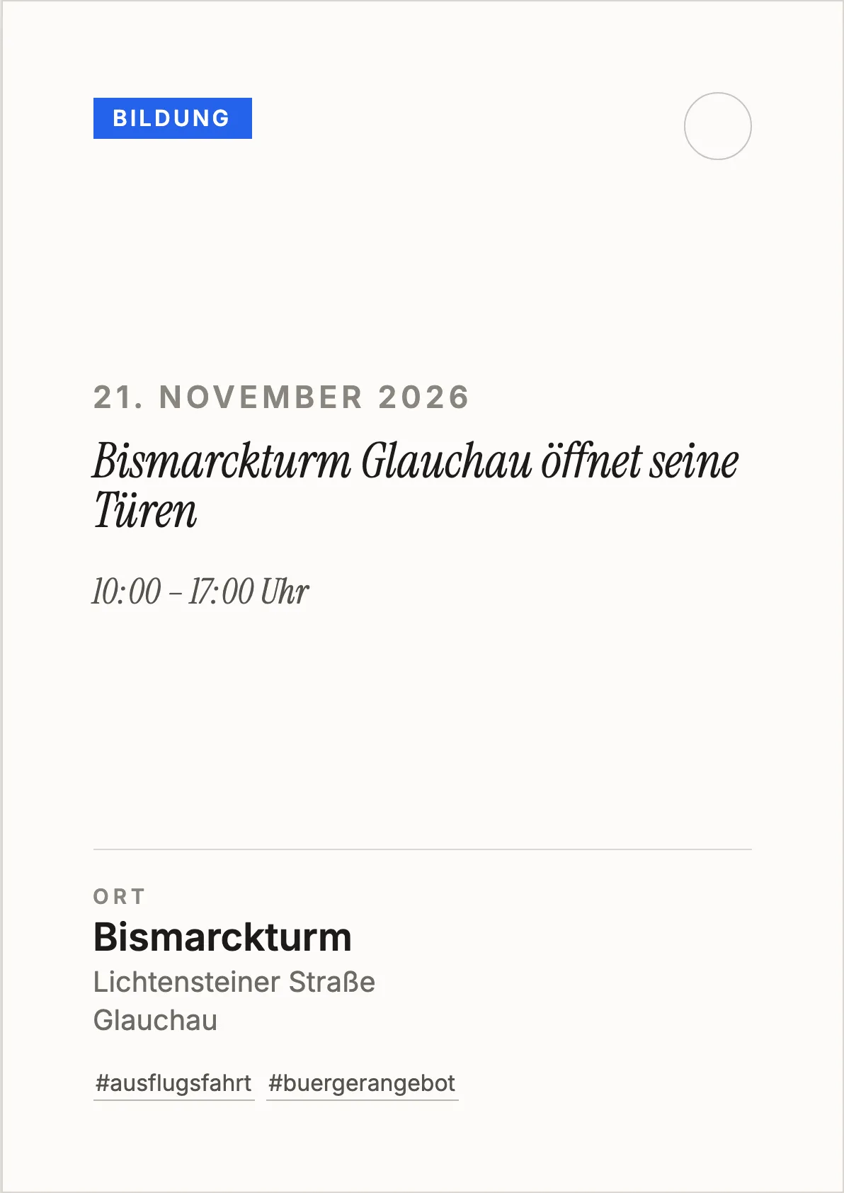 Veranstaltungsflyer