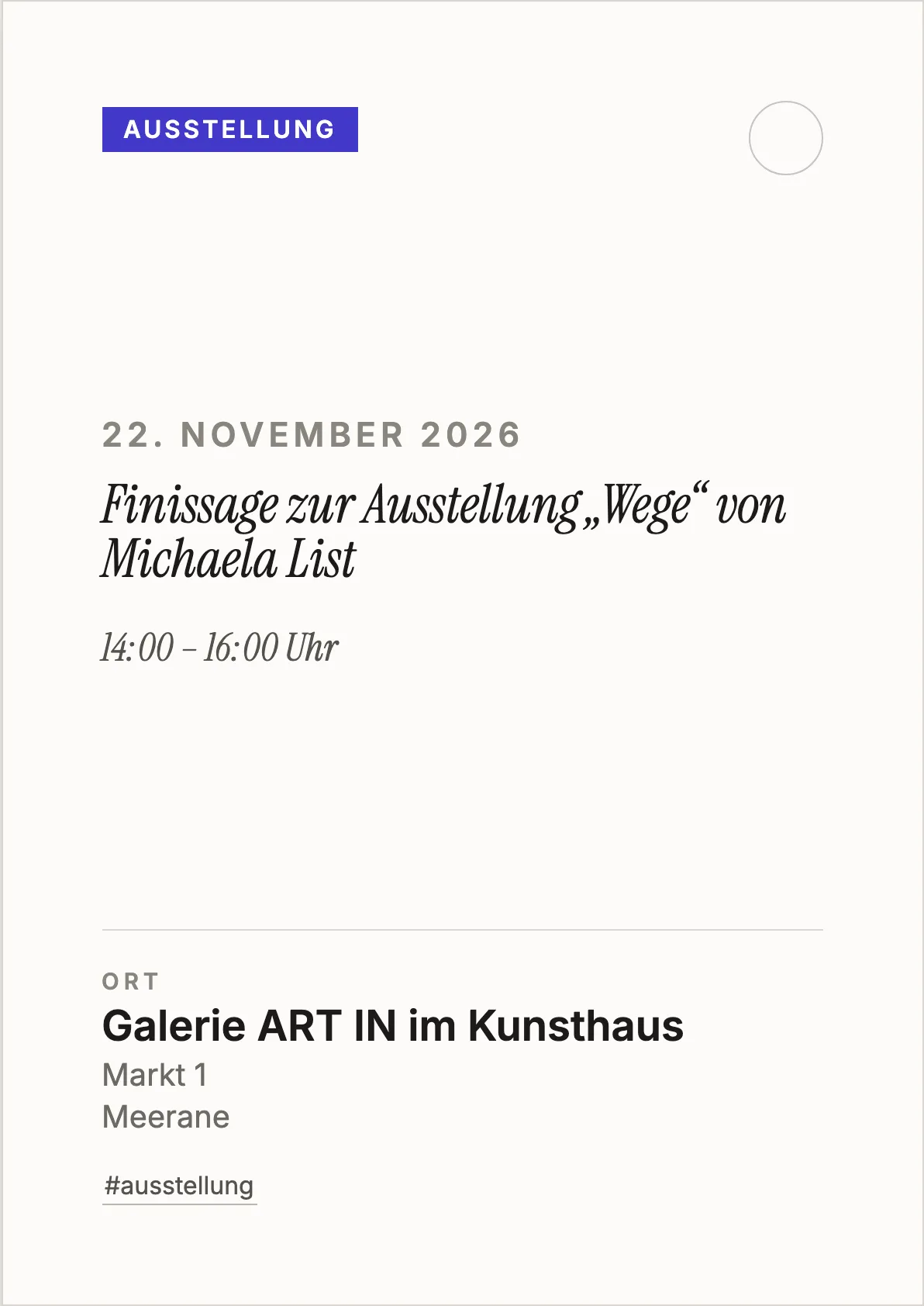 Veranstaltungsflyer