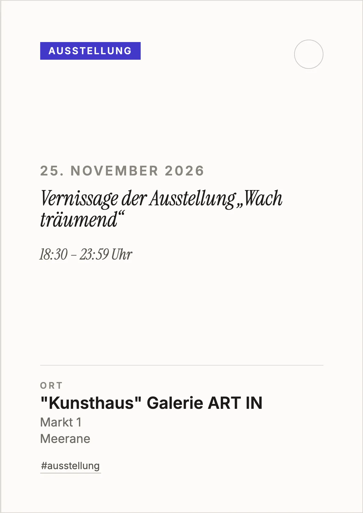 Veranstaltungsflyer