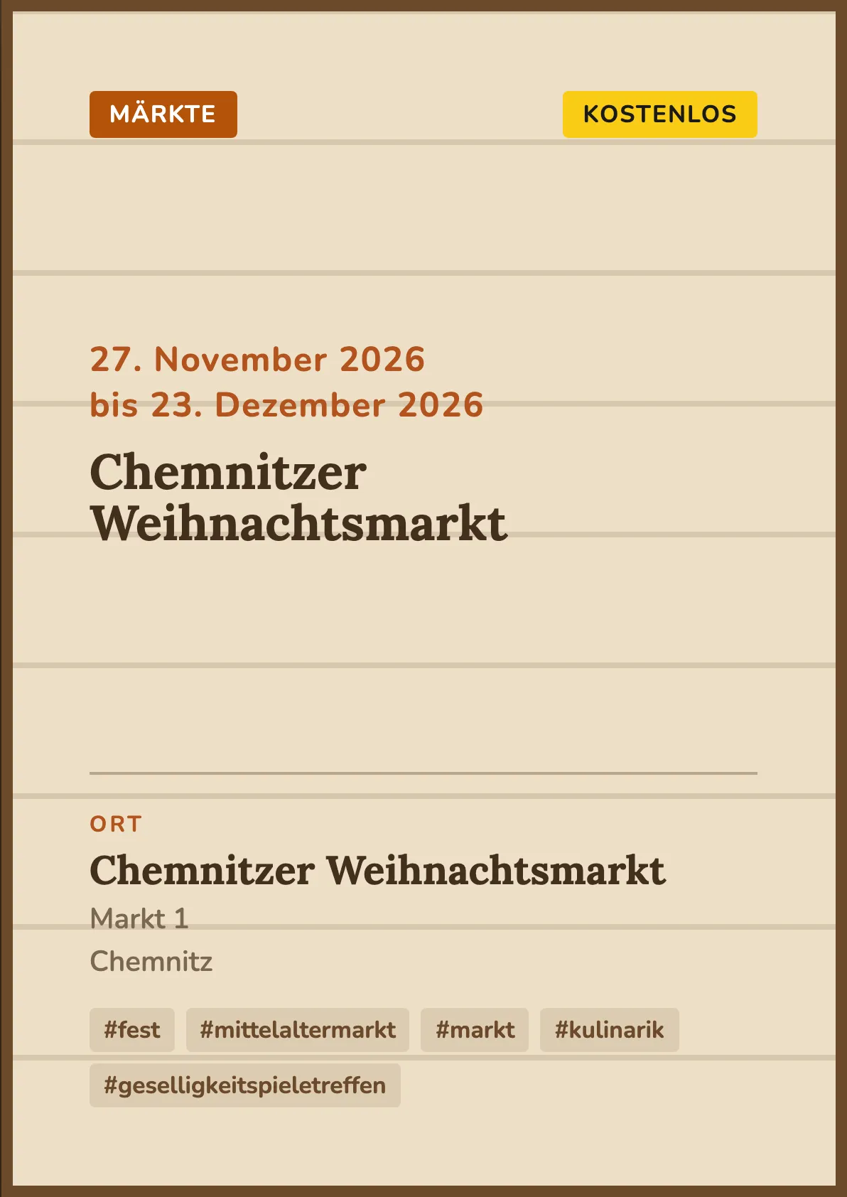 Veranstaltungsflyer
