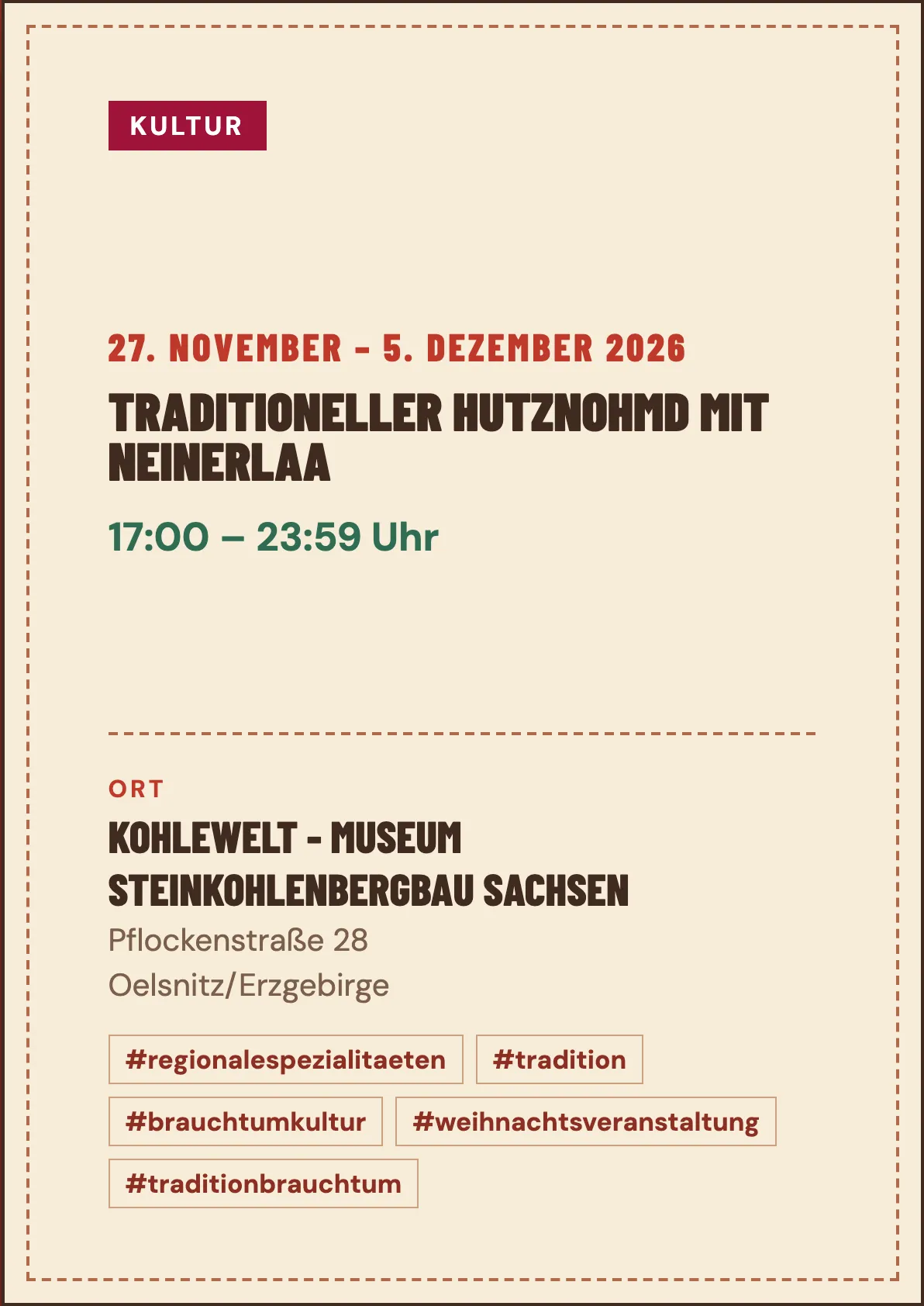 Veranstaltungsflyer
