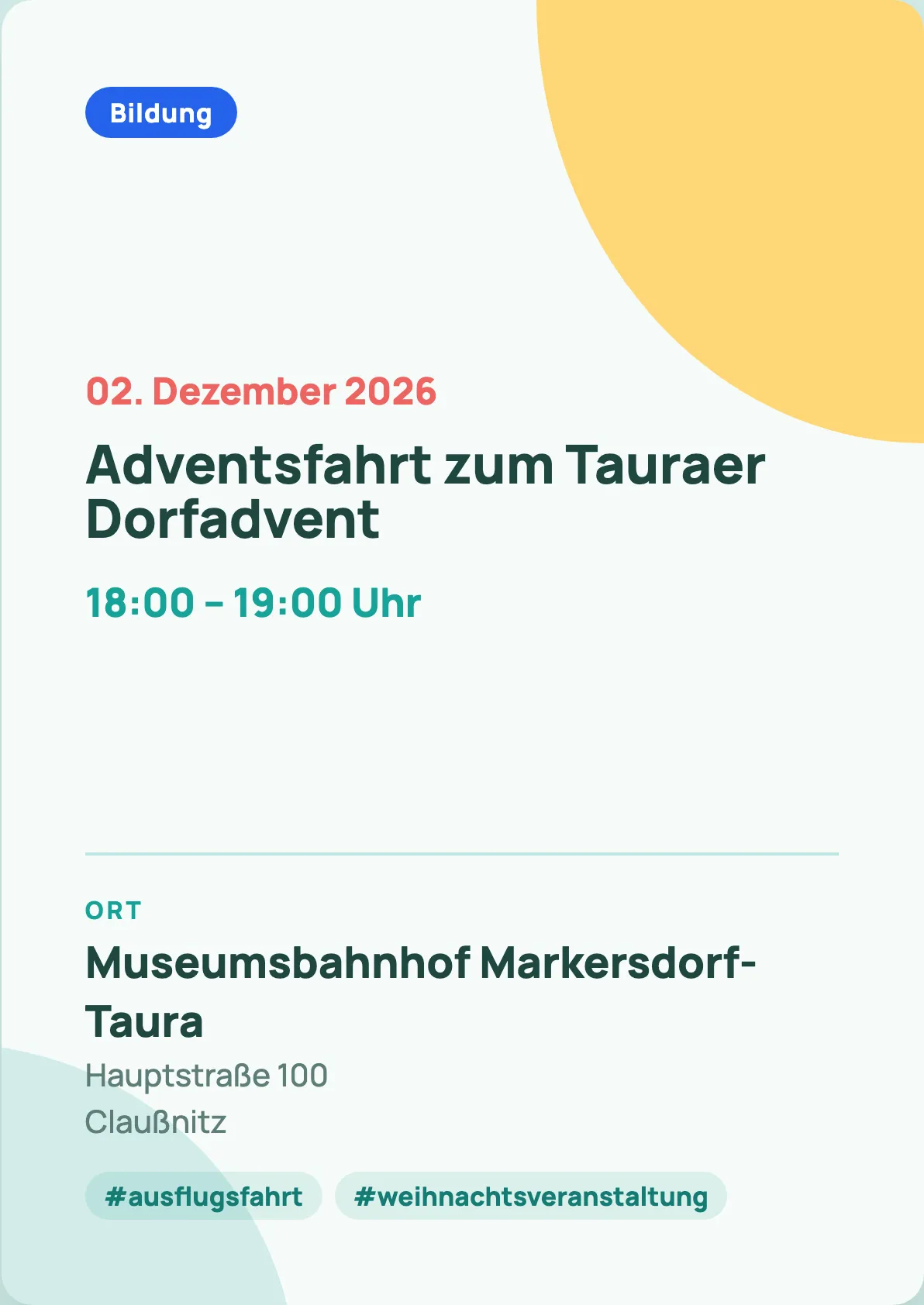 Veranstaltungsflyer