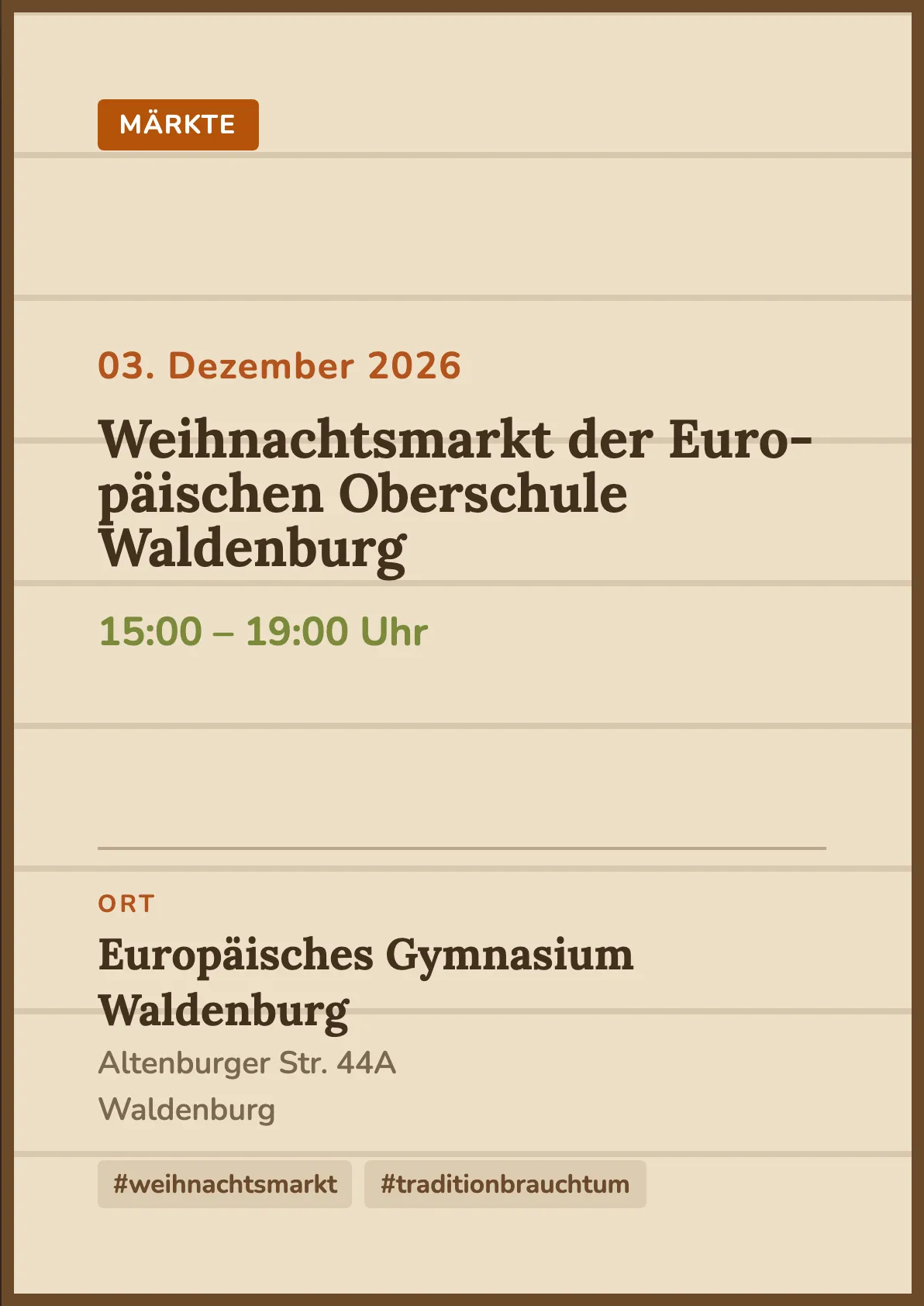 Veranstaltungsflyer