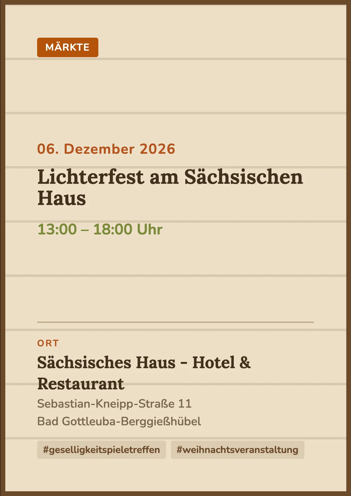 Veranstaltungsflyer