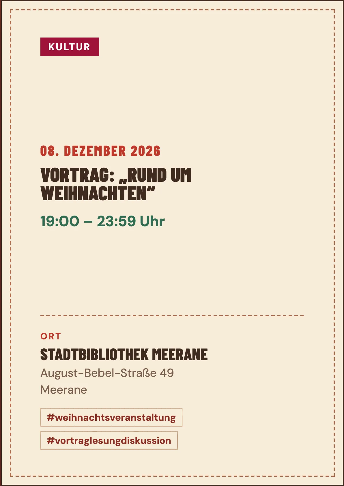 Veranstaltungsflyer