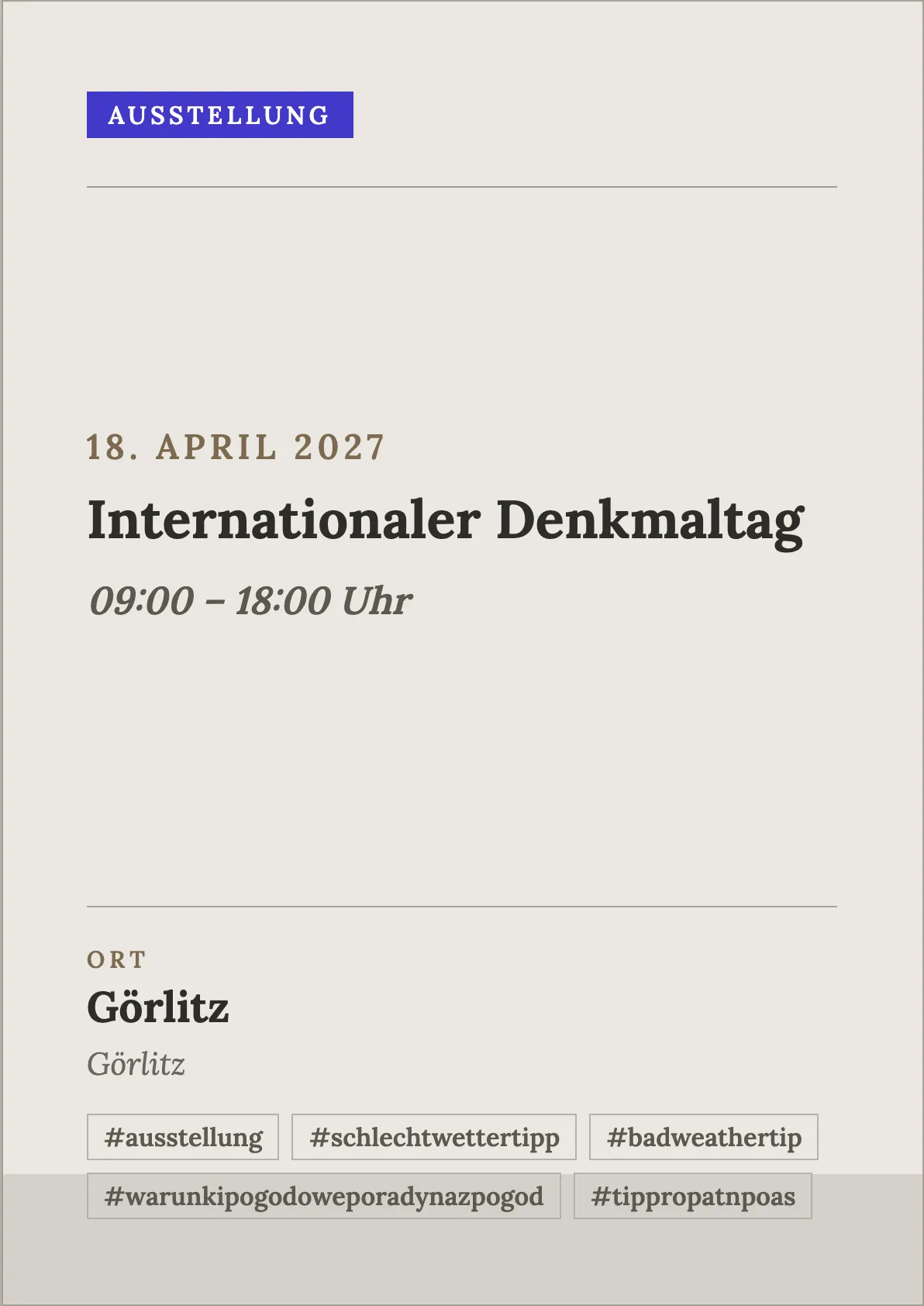 Veranstaltungsflyer