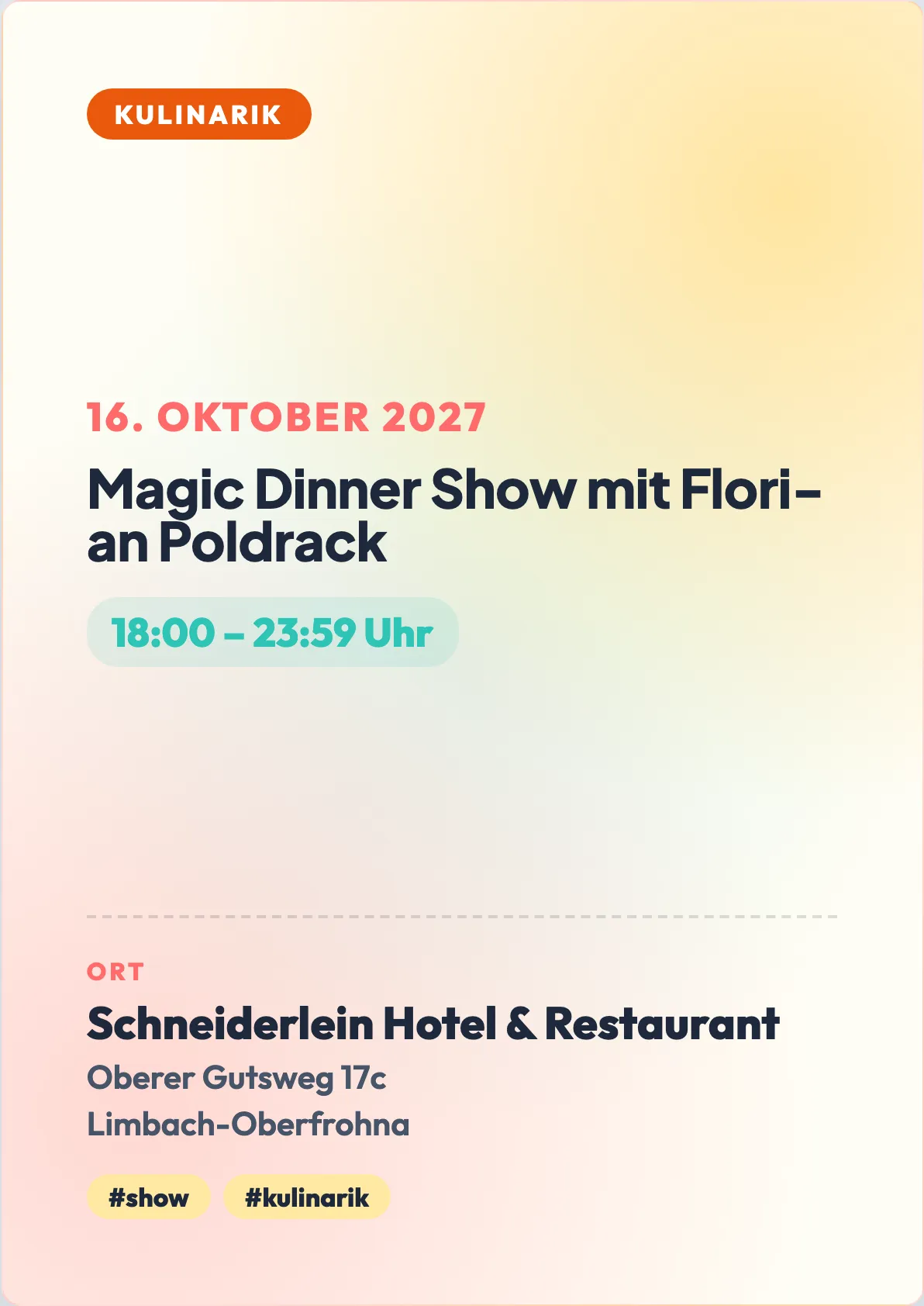 Veranstaltungsflyer