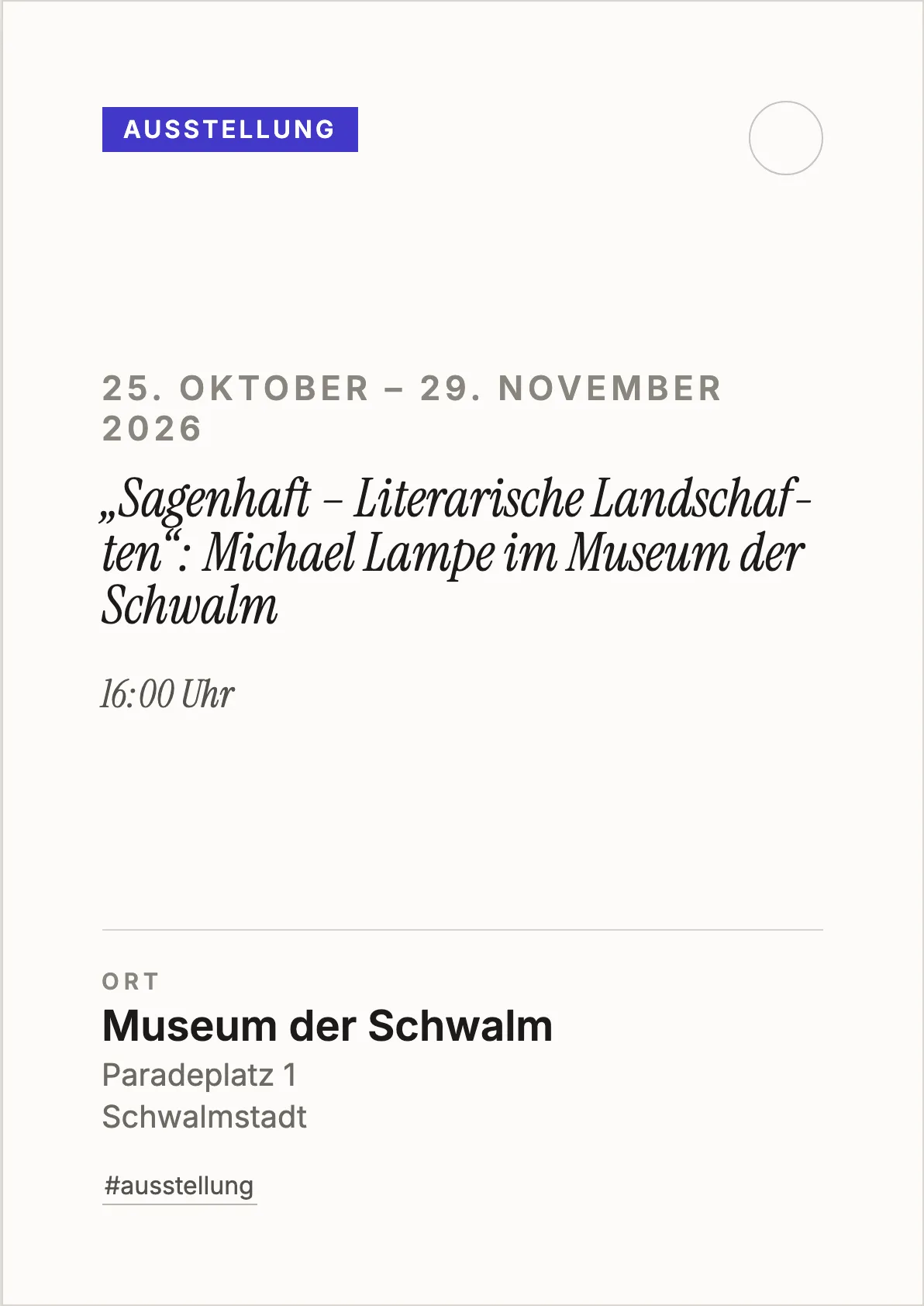 Veranstaltungsflyer