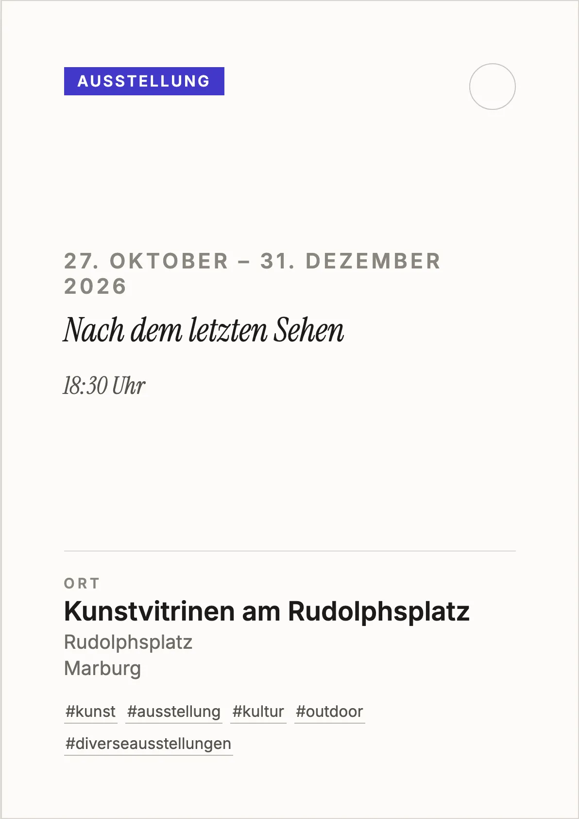 Veranstaltungsflyer