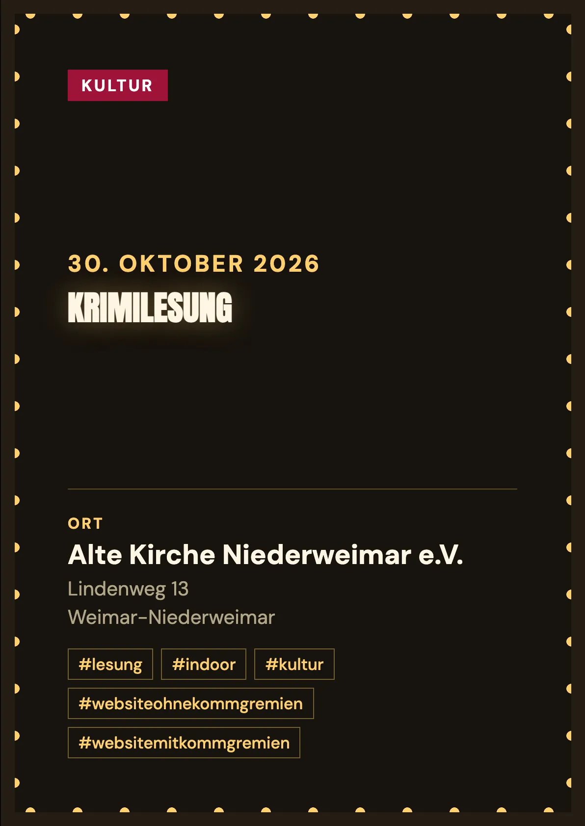 Veranstaltungsflyer