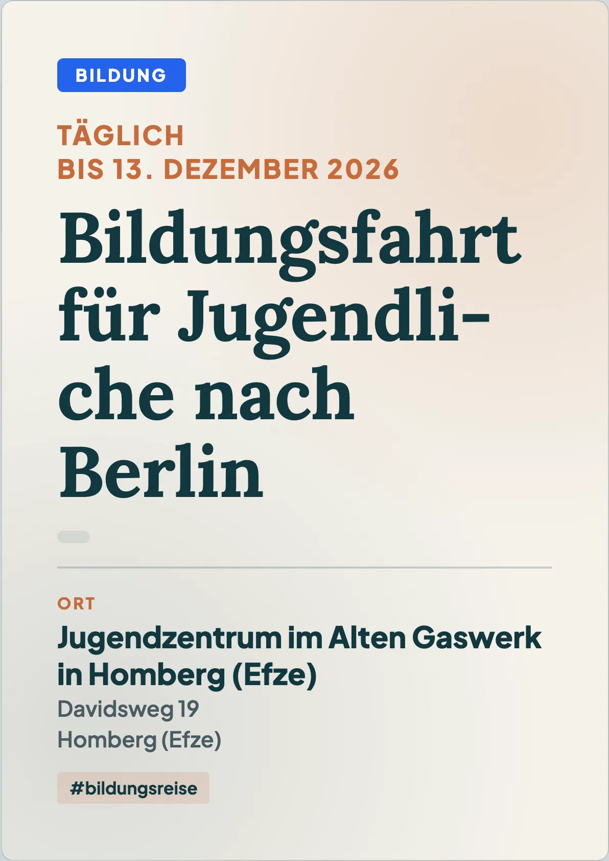 Veranstaltungsflyer