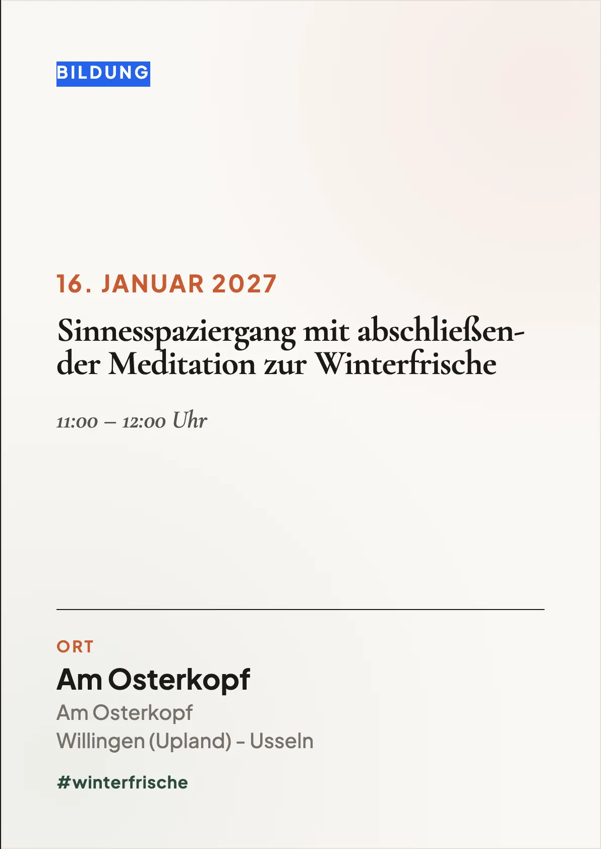 Veranstaltungsflyer