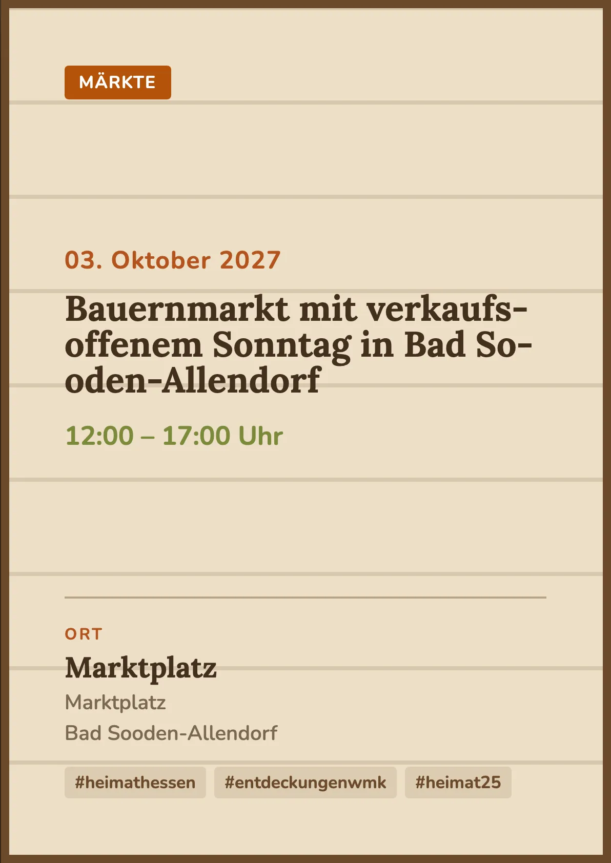 Veranstaltungsflyer
