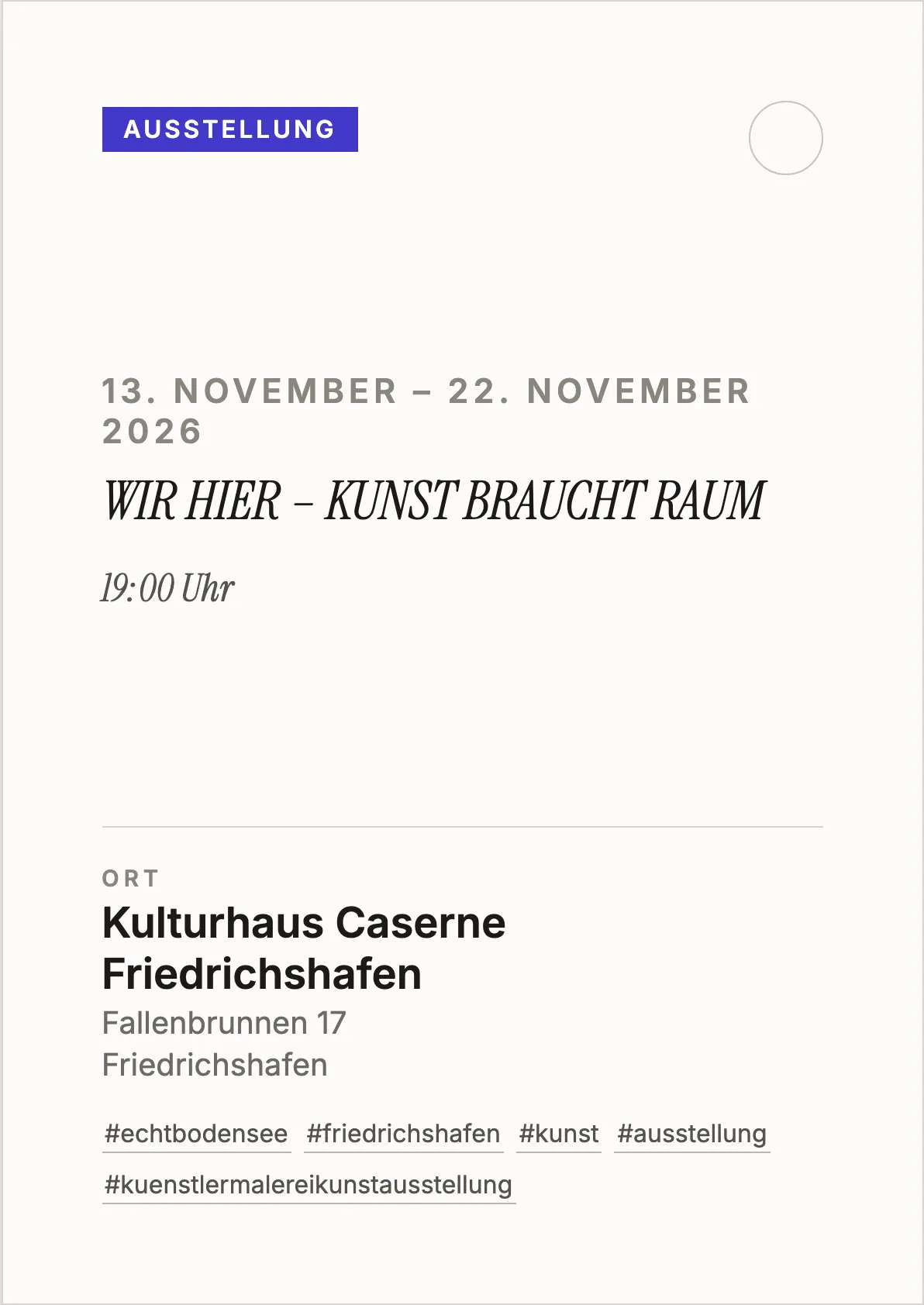 Veranstaltungsflyer
