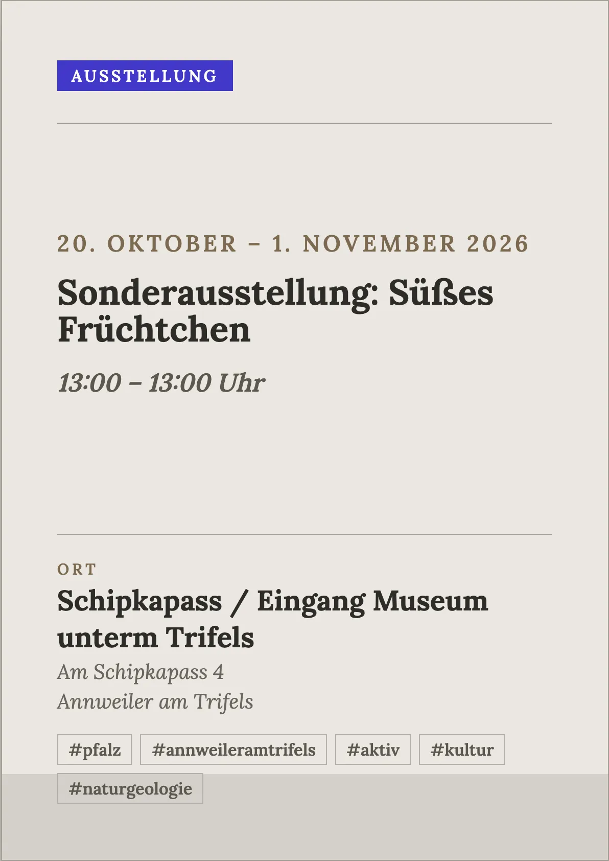 Veranstaltungsflyer