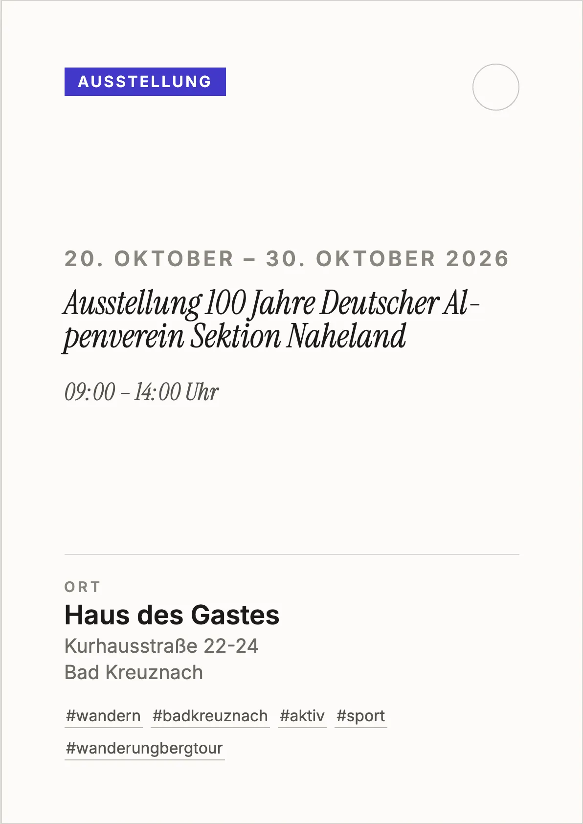 Veranstaltungsflyer