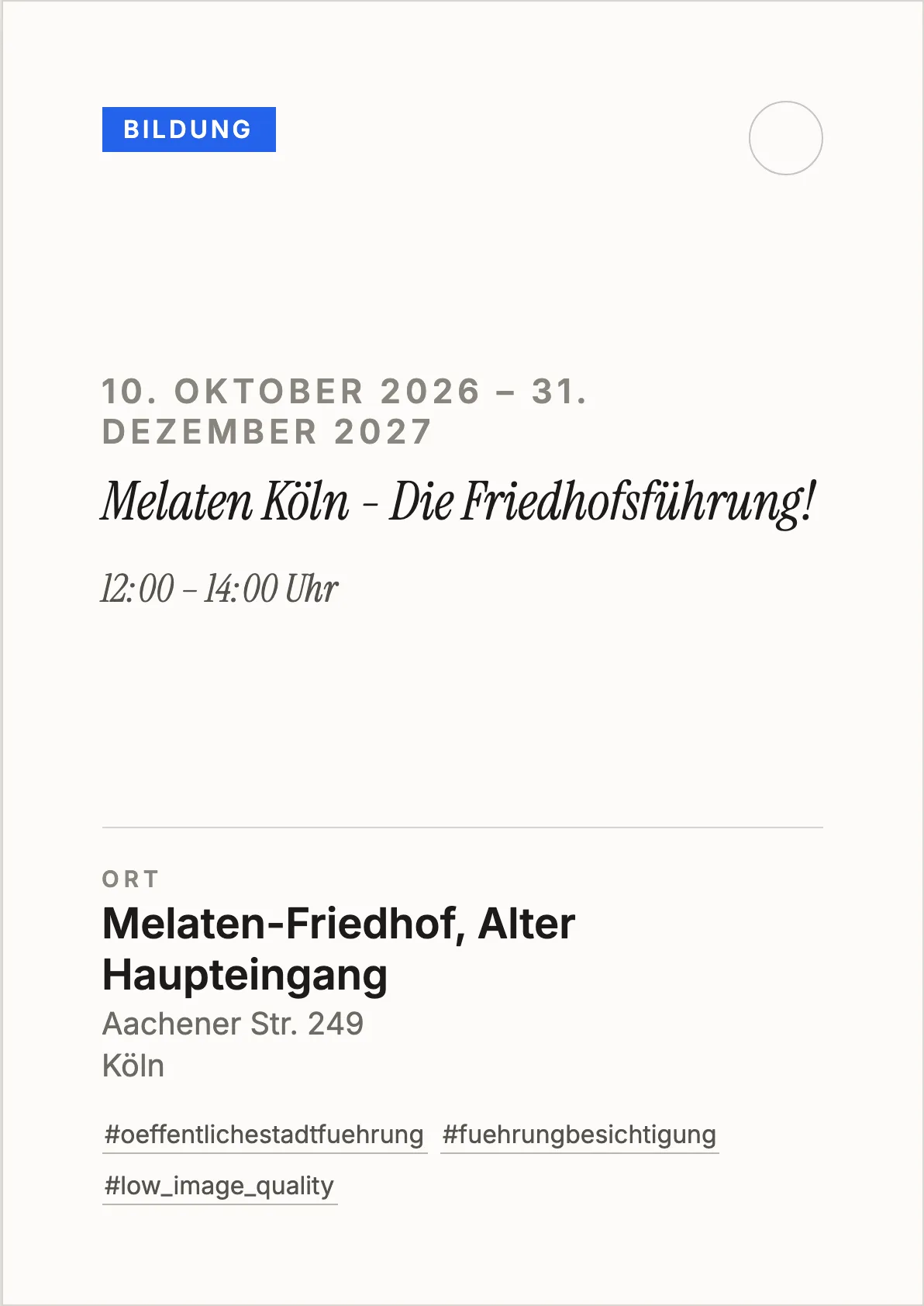Veranstaltungsflyer