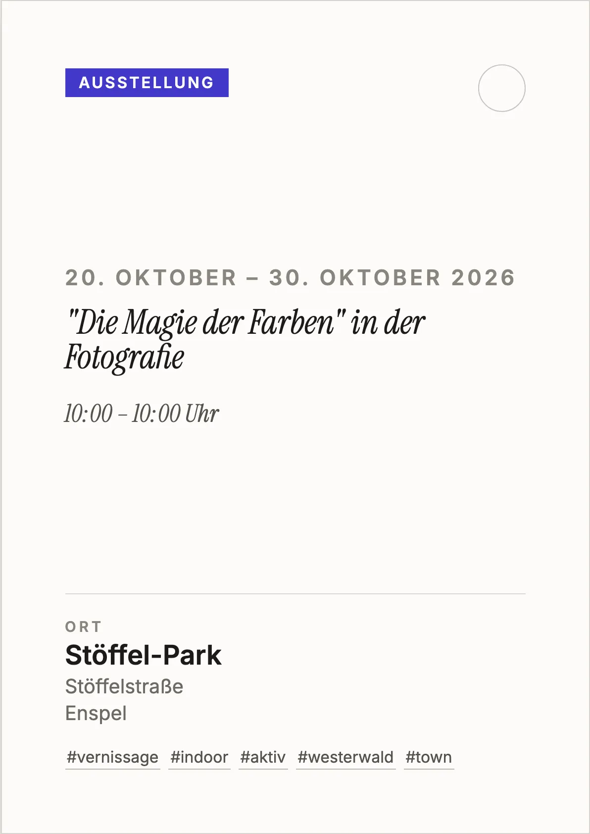 Veranstaltungsflyer