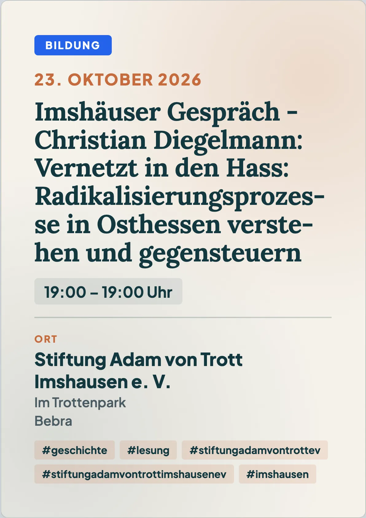 Veranstaltungsflyer