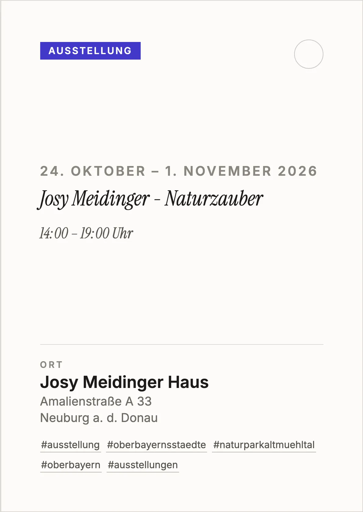 Veranstaltungsflyer
