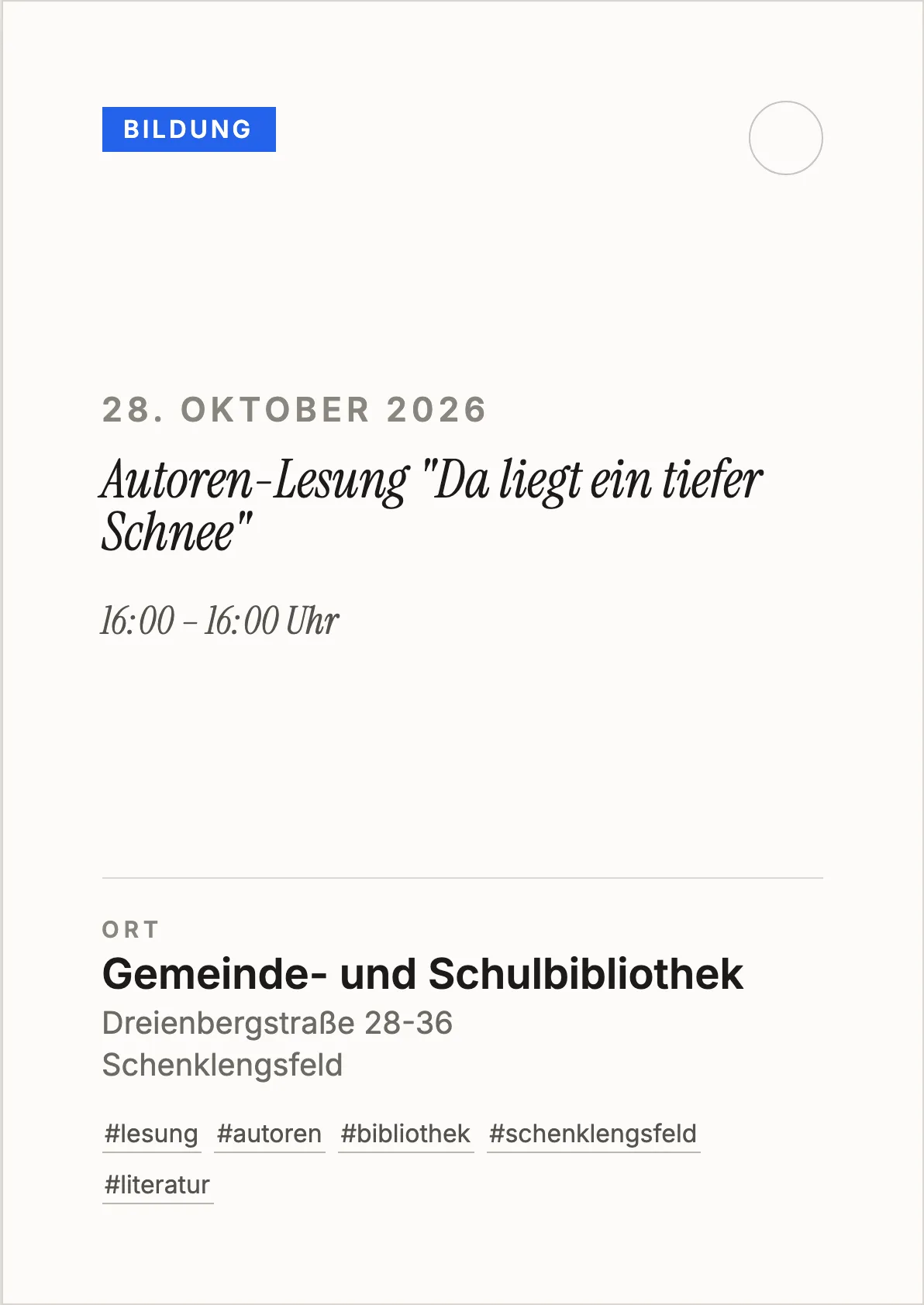 Veranstaltungsflyer