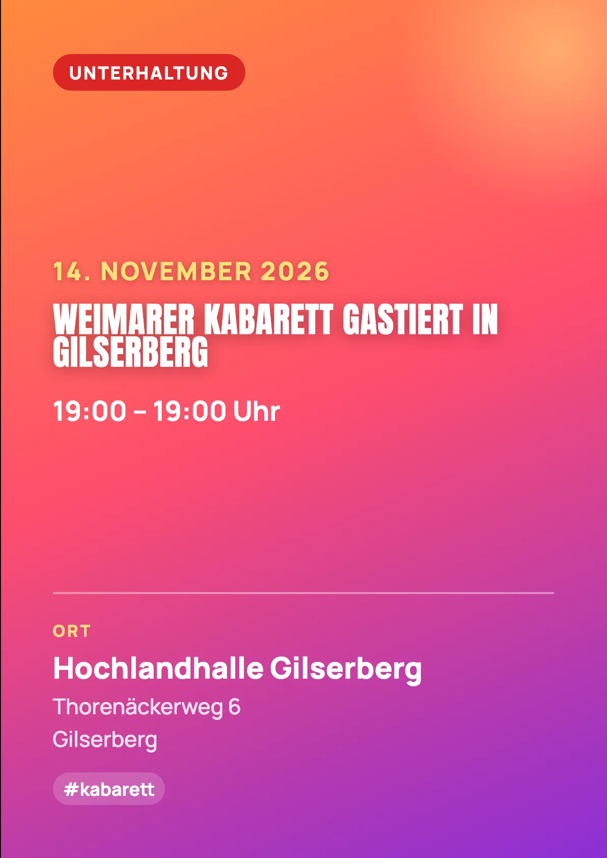 Veranstaltungsflyer